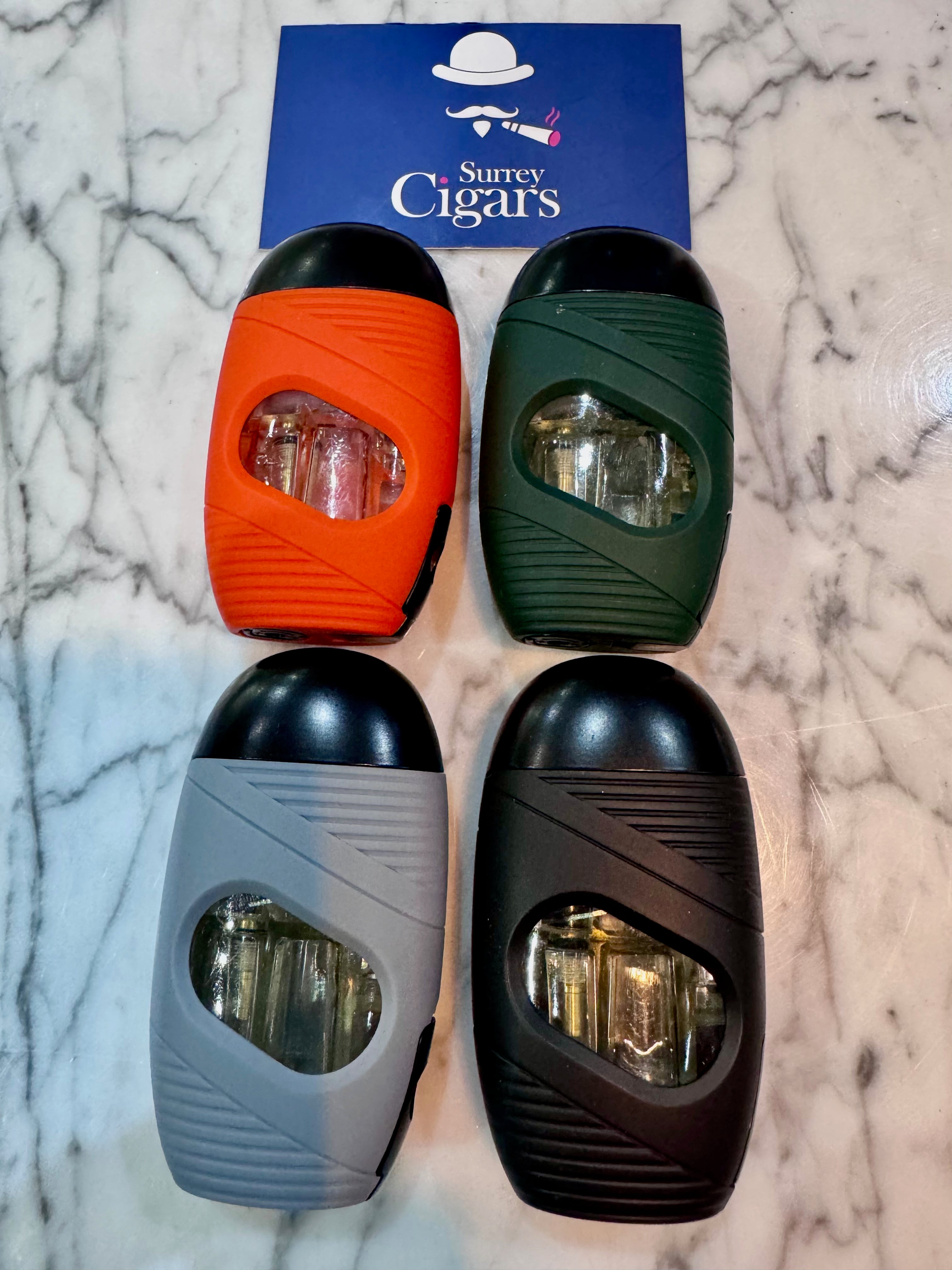 Mantis - Ovo -Triple Jet Flame Lighter and Cigar Punch Cutter - Green