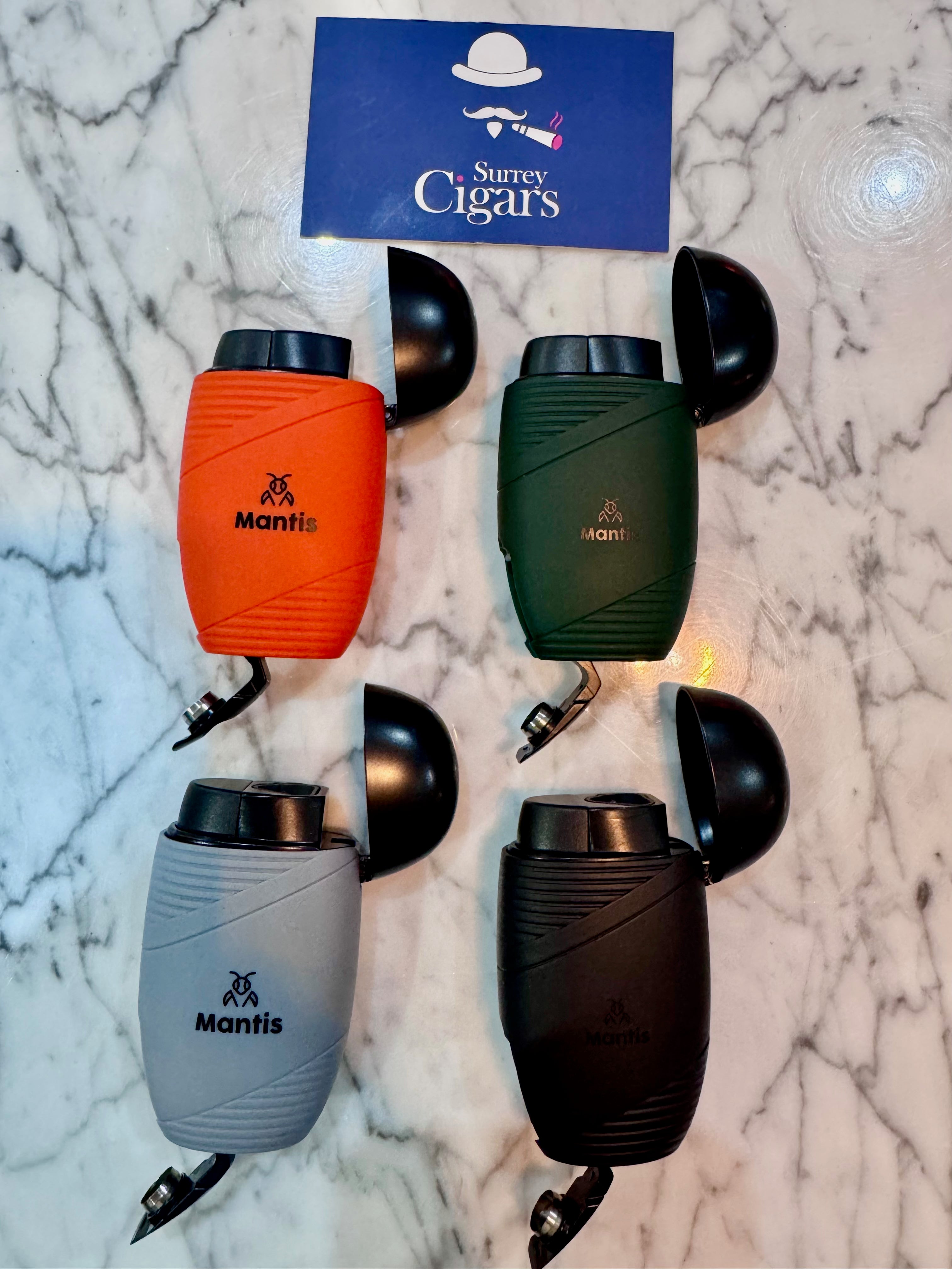 Mantis - Ovo -Triple Jet Flame Lighter and Cigar Punch Cutter - Green