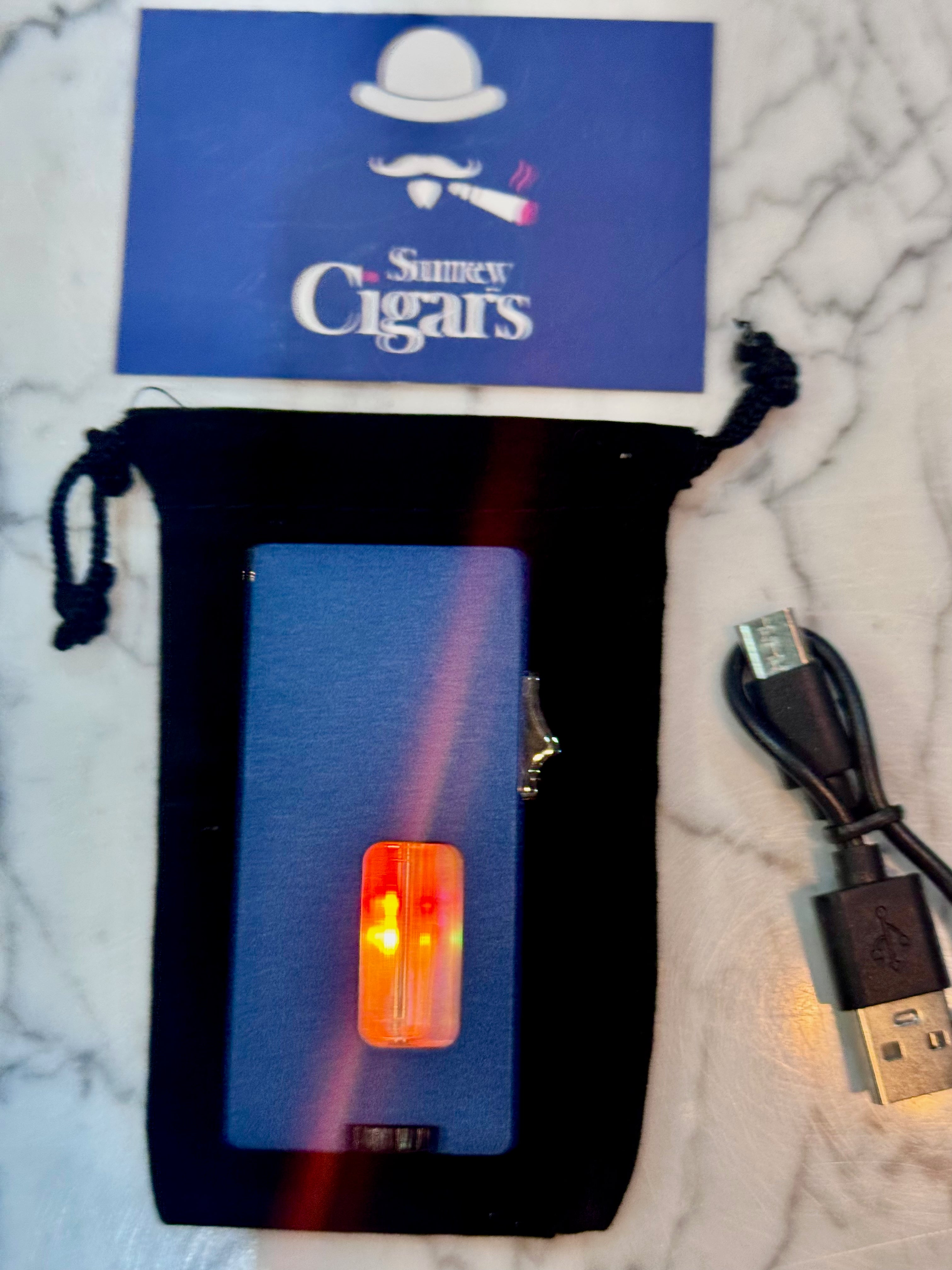Mantis - Blazeline - 7 Jet soft Flame gravity induction ignition Lighter - Blue