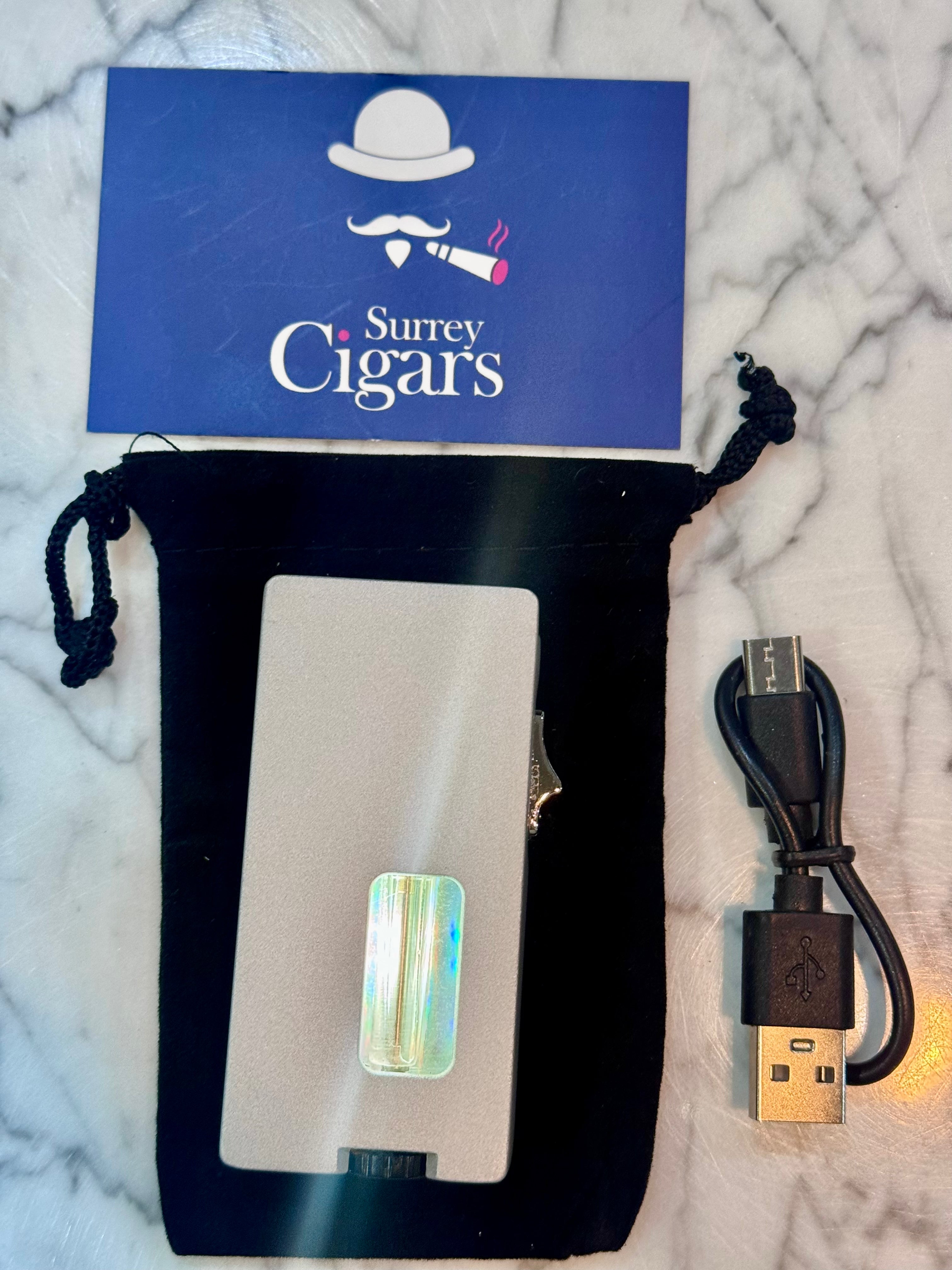 Mantis - Blazeline - 7 Jet soft Flame gravity induction ignition Lighter - Silver
