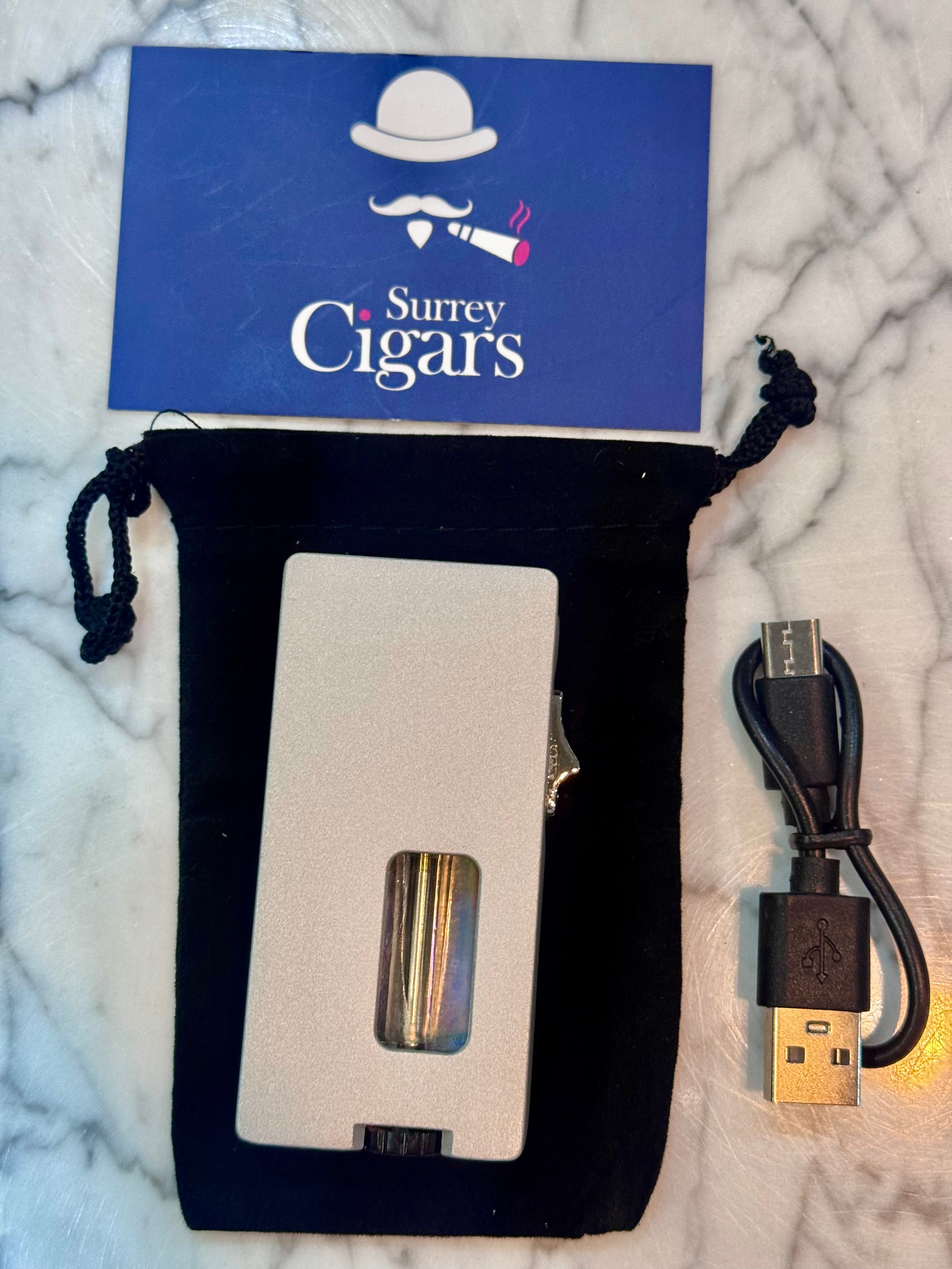 Mantis - Blazeline - 7 Jet soft Flame gravity induction ignition Lighter - Silver