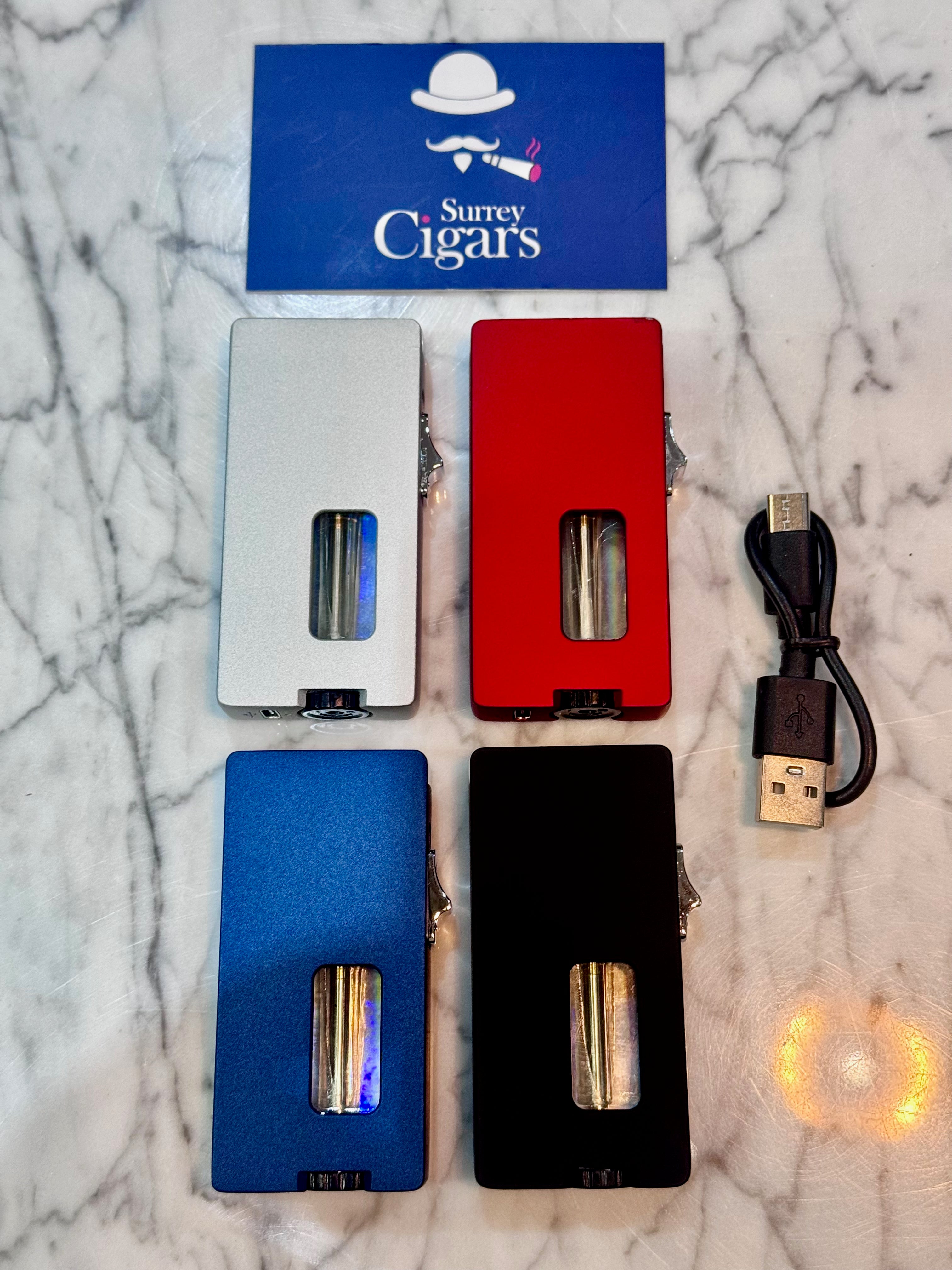 Mantis - Blazeline - 7 Jet soft Flame gravity induction ignition Lighter - Blue