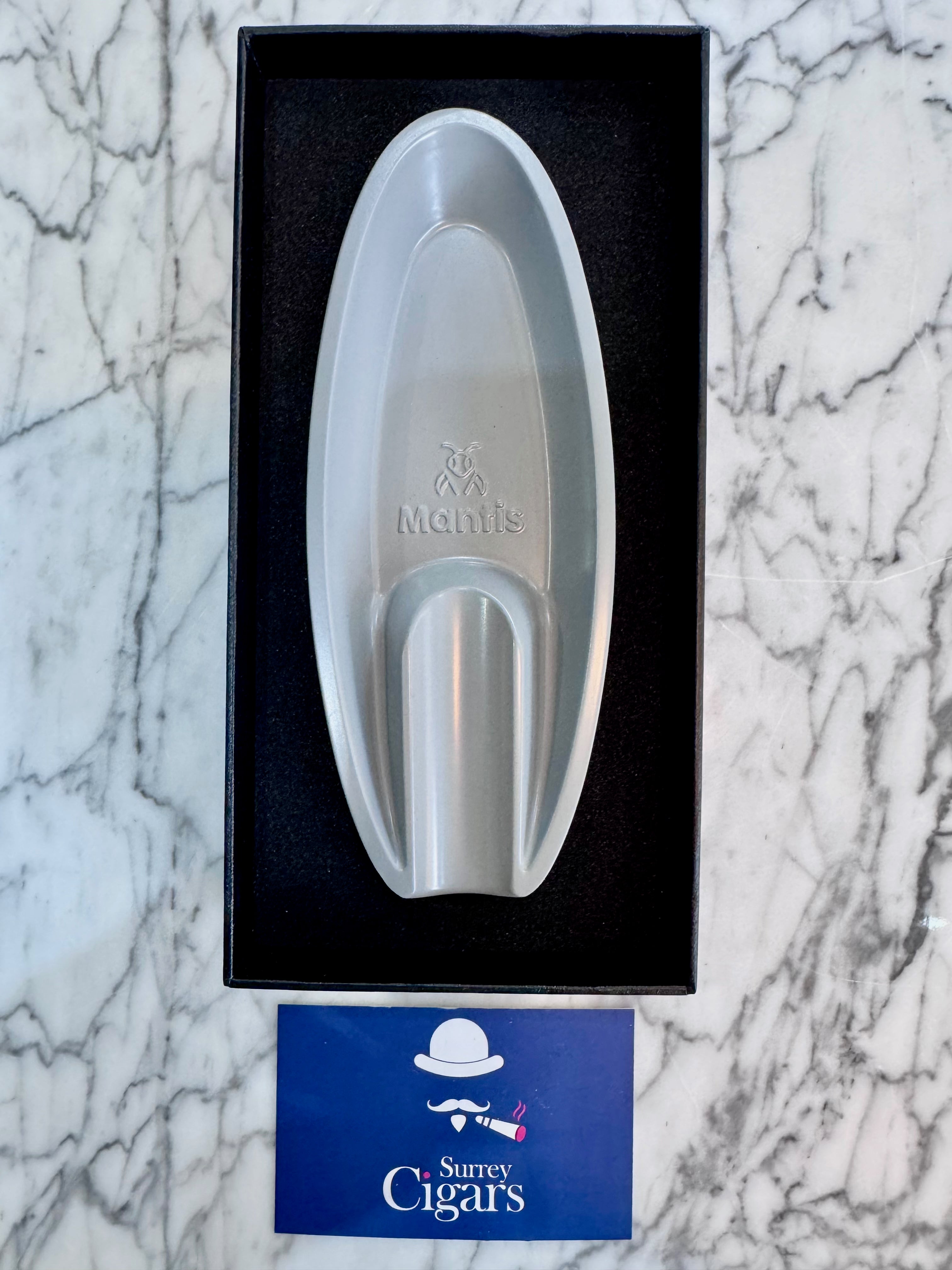 Mantis - Streamline - Metal and Ceramic Ashtray - Matte Grey Salvia