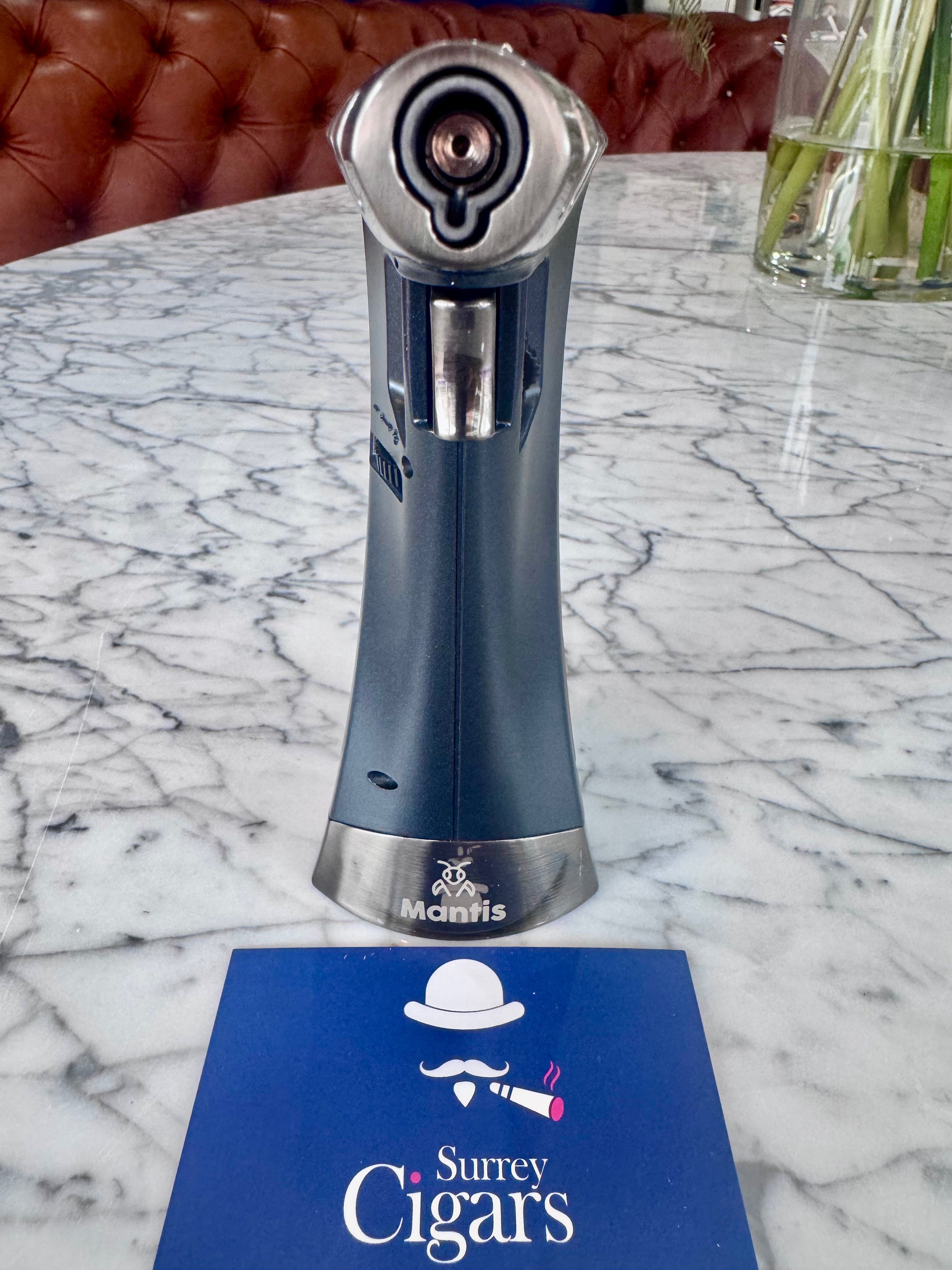 Mantis - Inferno - Dual-flame Jet and Soft Flame Table Lighter - Black Metal
