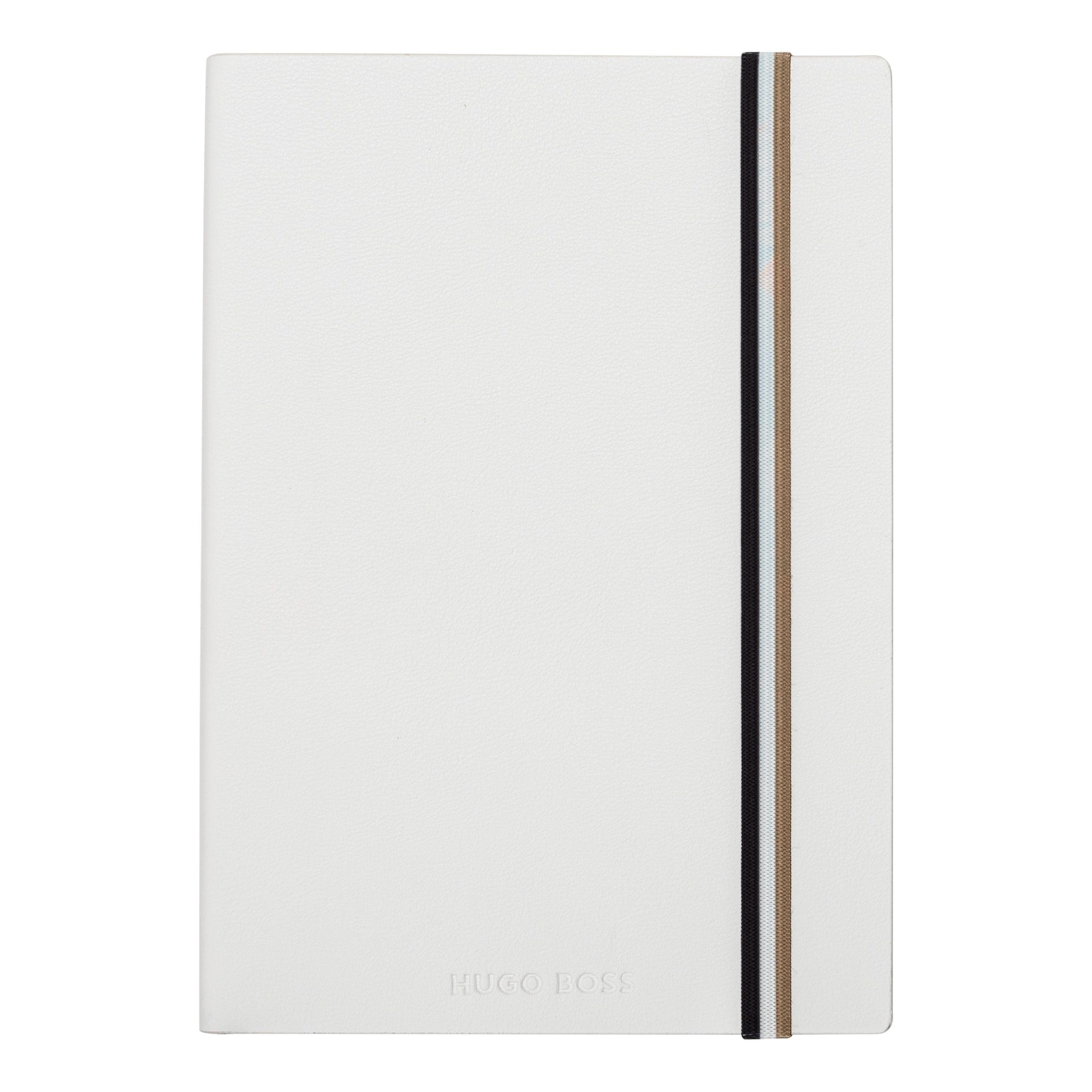 Hugo Boss Iconic White Lined Notebook A5