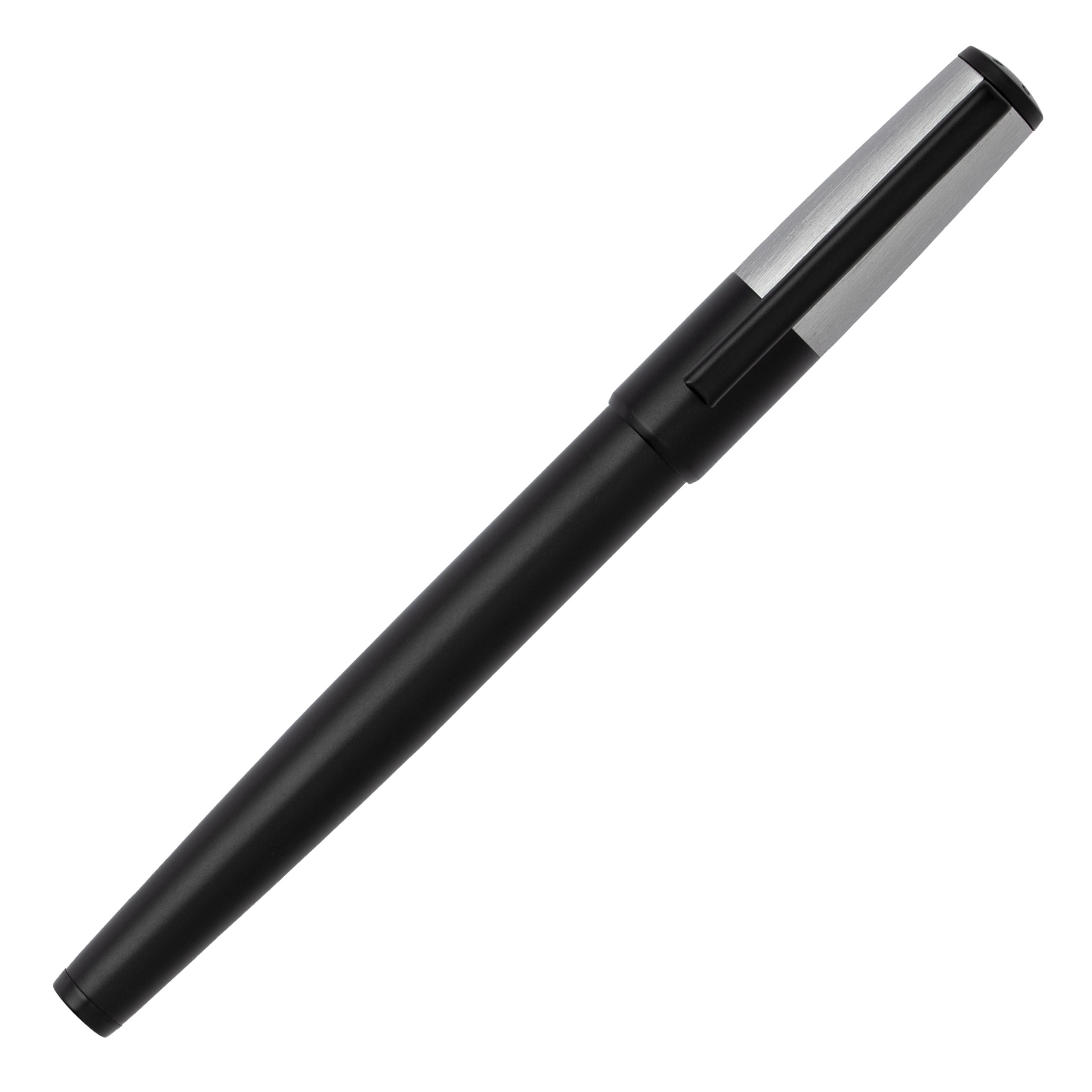 Hugo Boss Gear Minimal Fountain Pen Black And Chrome