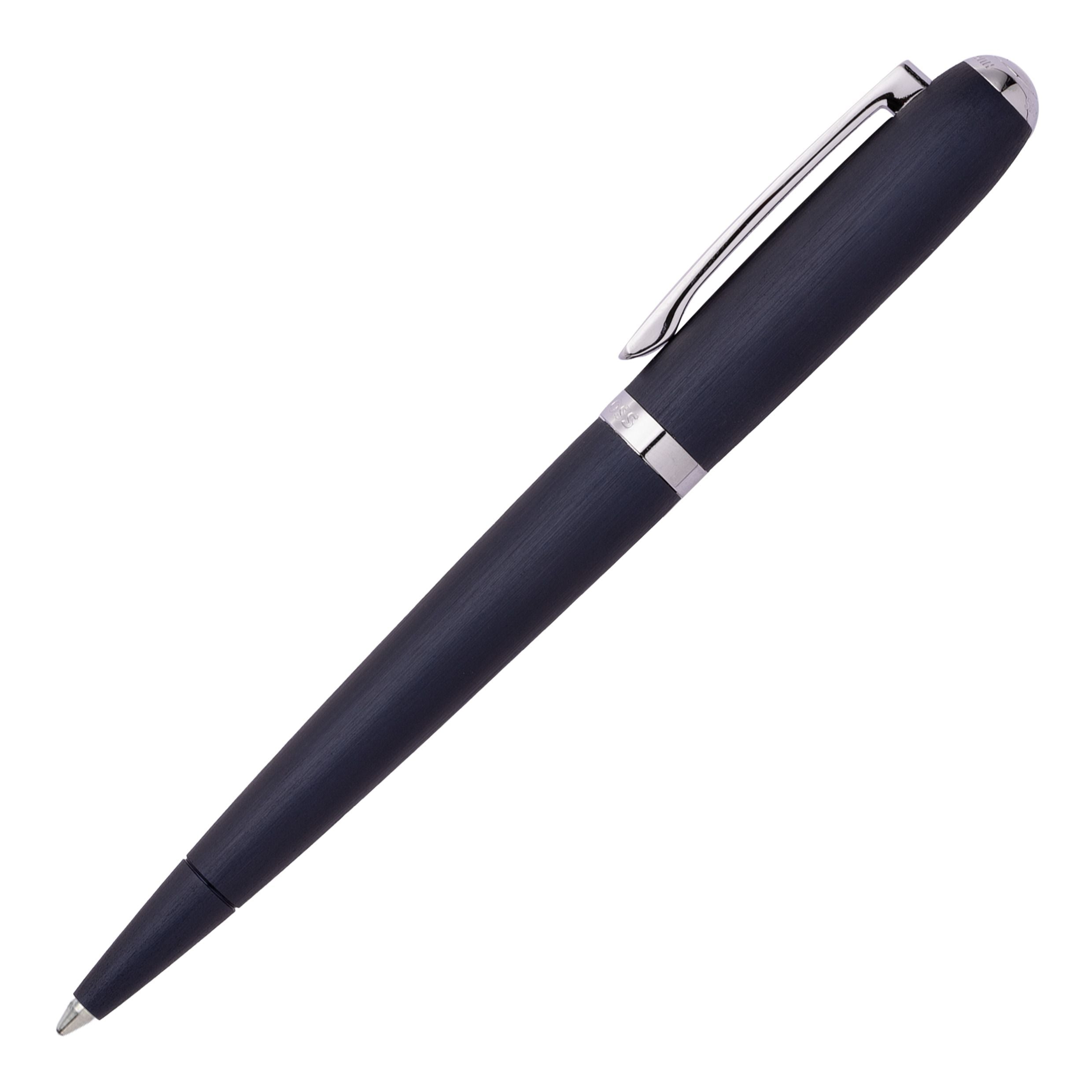Hugo Boss Contour Brushed Ballpoint Pen Navy
