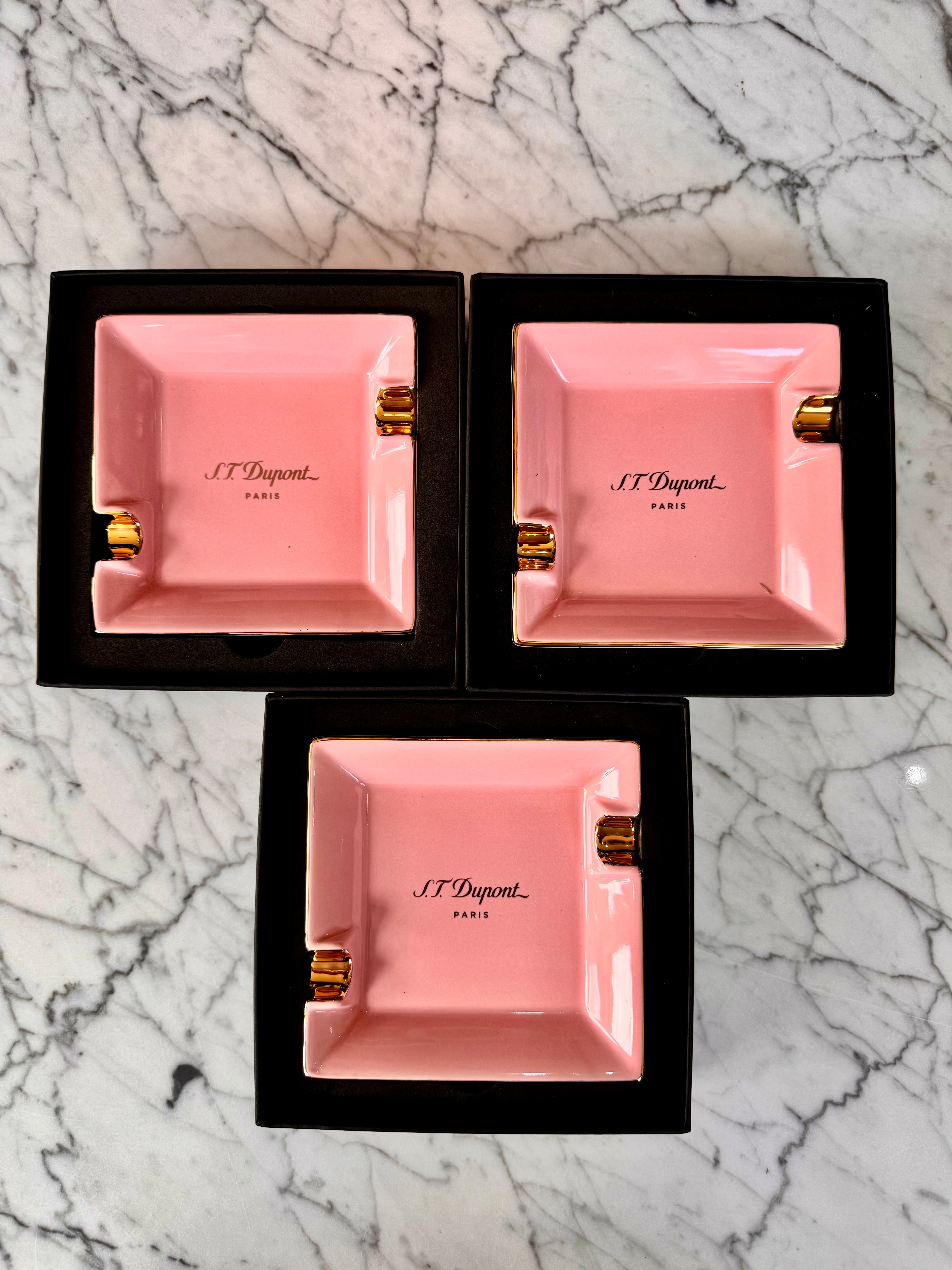S.T. Dupont MINI PASTEL PINK ASHTRAY Porcelain 006278