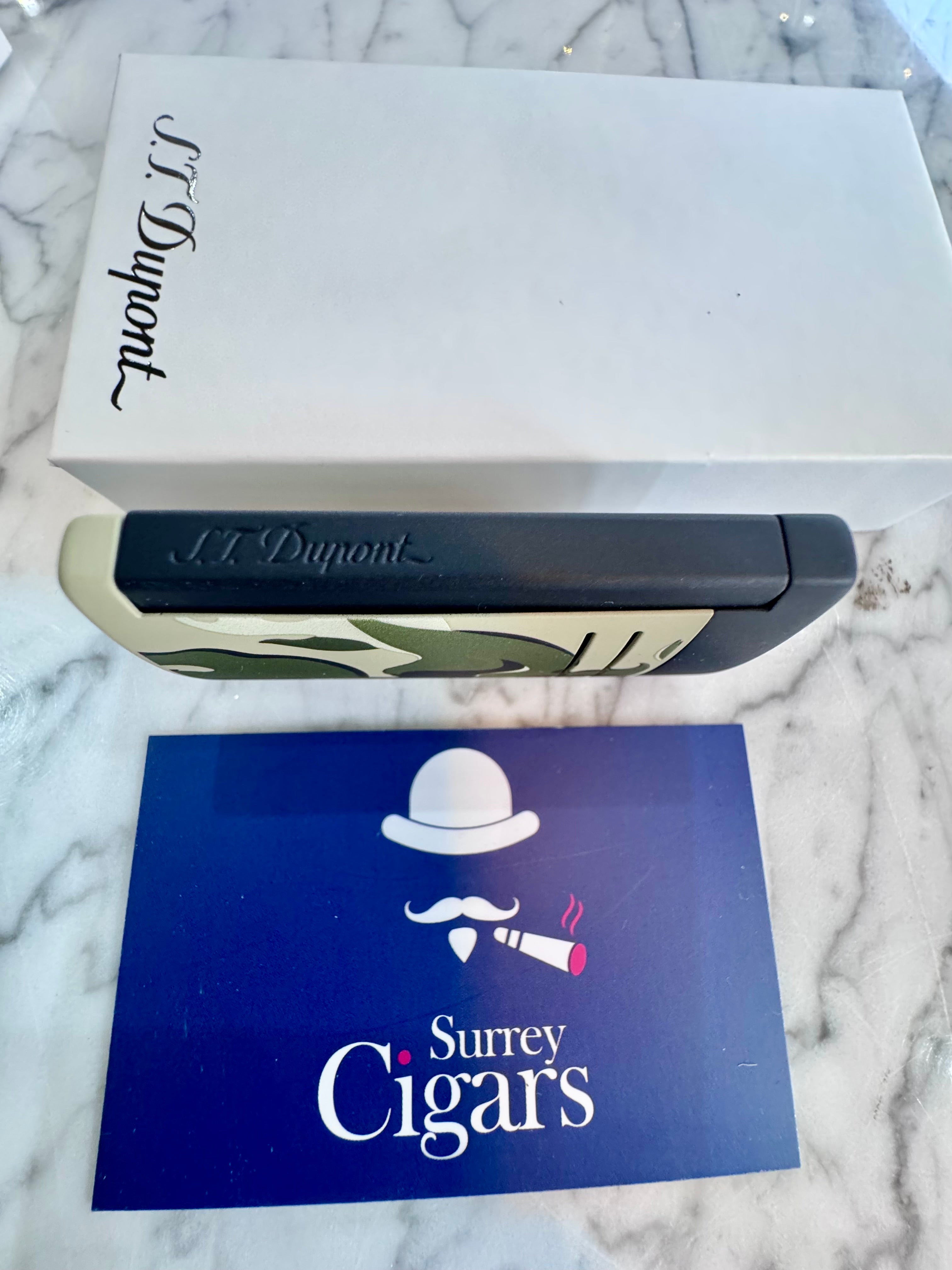 S.T. Dupont Maxijet Blue Torch Flame Matte Camo Khaki 020150