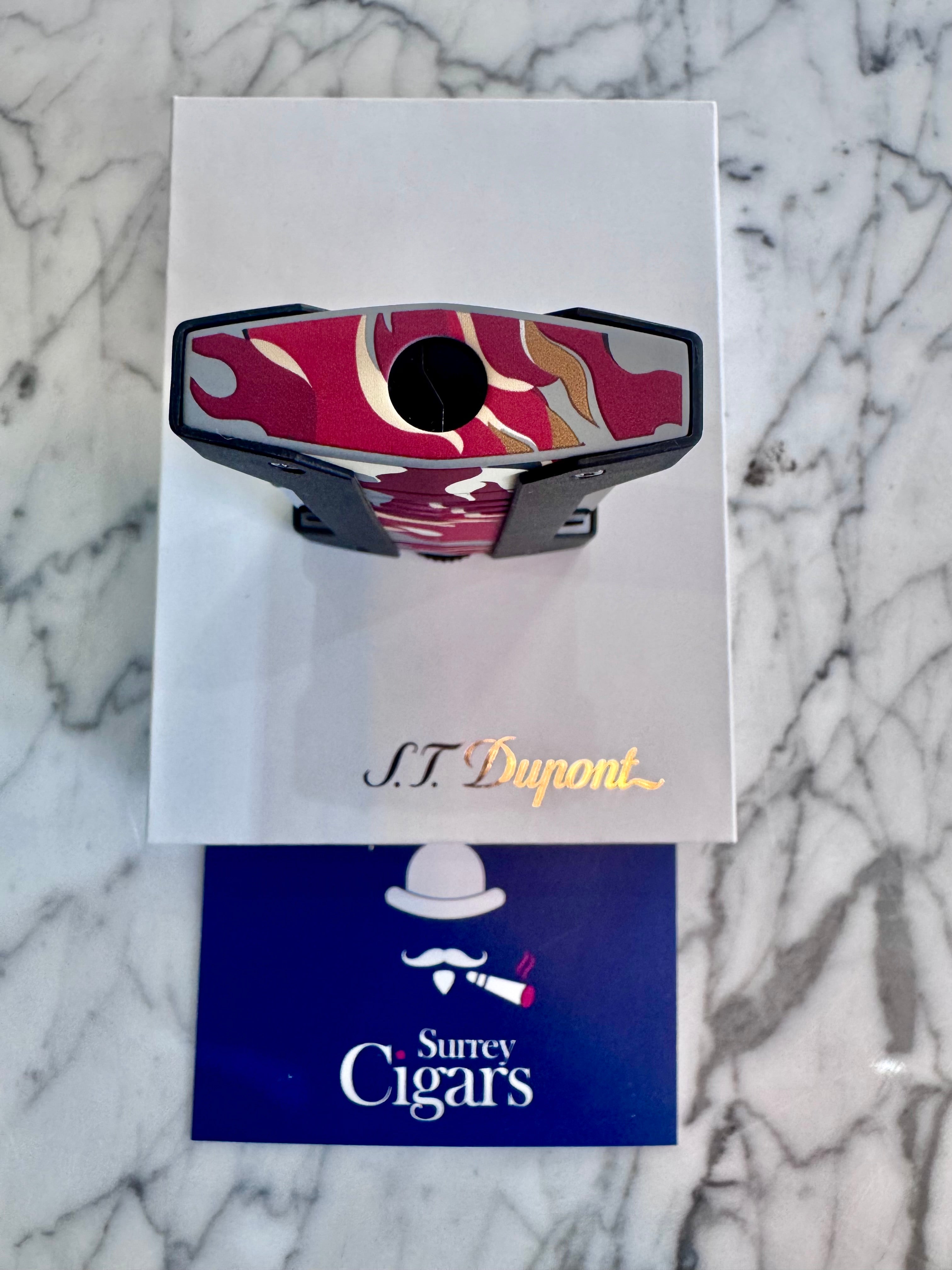 S.T. Dupont Defi Extreme blue flame torch Lighter Matt Camo Red 021451