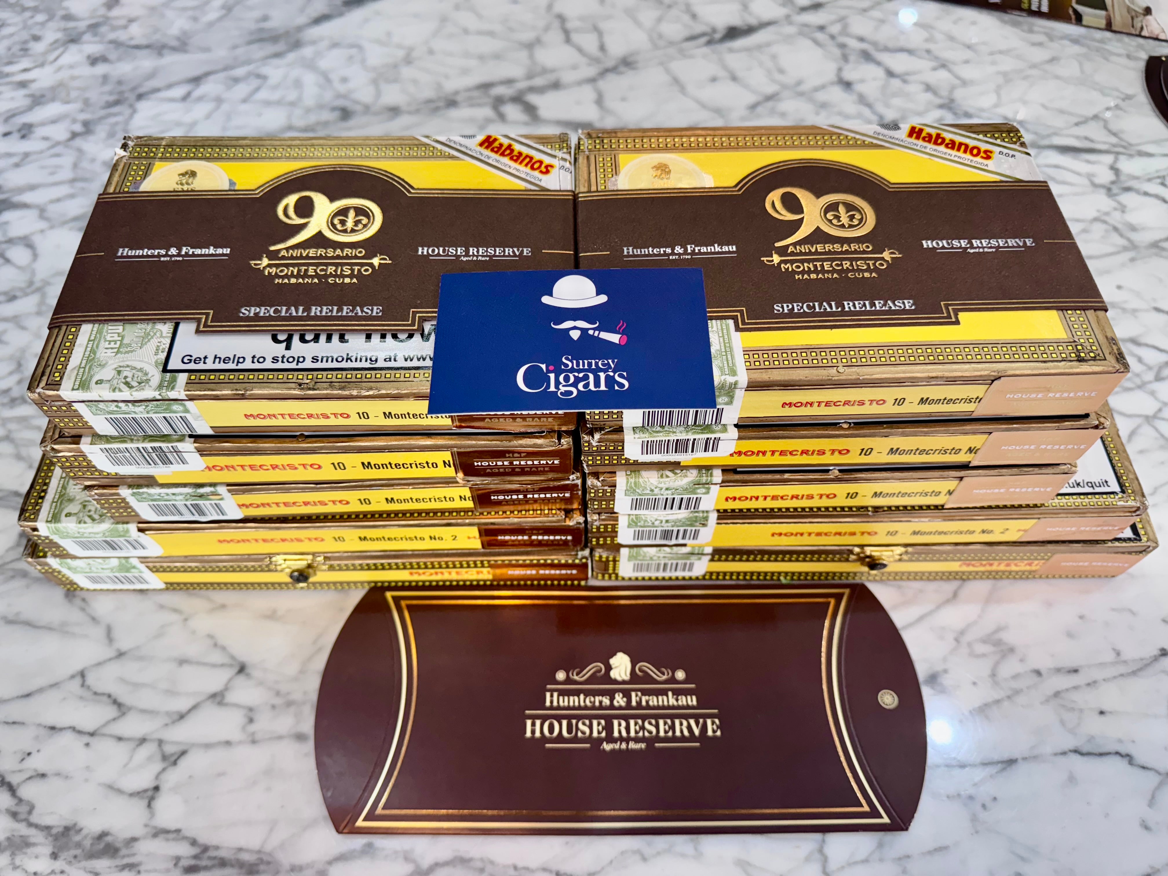 Montecristo 90th Anniversary Special Reserve Release by Hunters & Frankau 50 x Cigars Bundle. ONLY 2 AVAILABLE