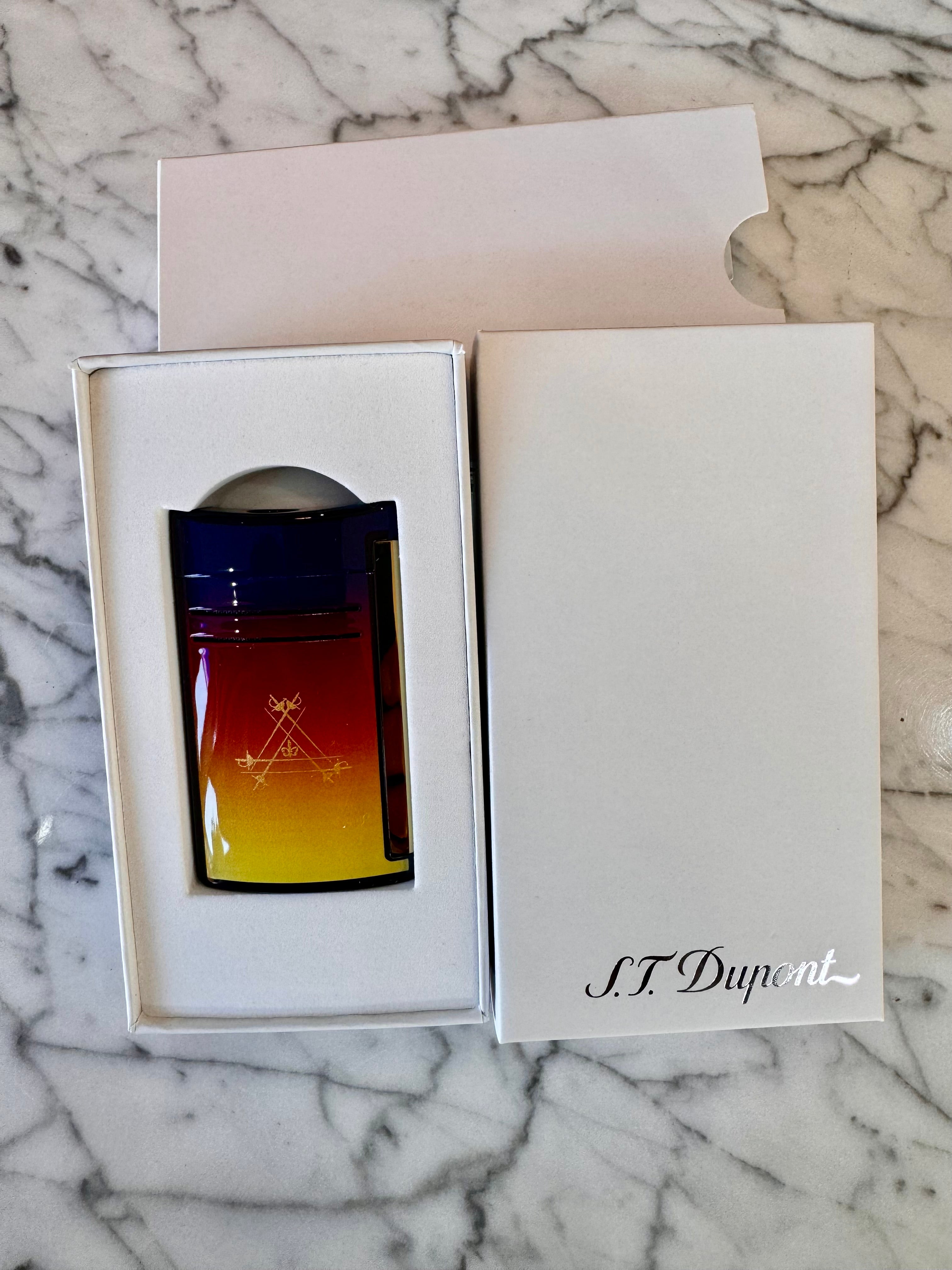 S.T. Dupont Maxijet Lacquered lighter Montecristo l' Aurore Violet Limited Edition - D020034