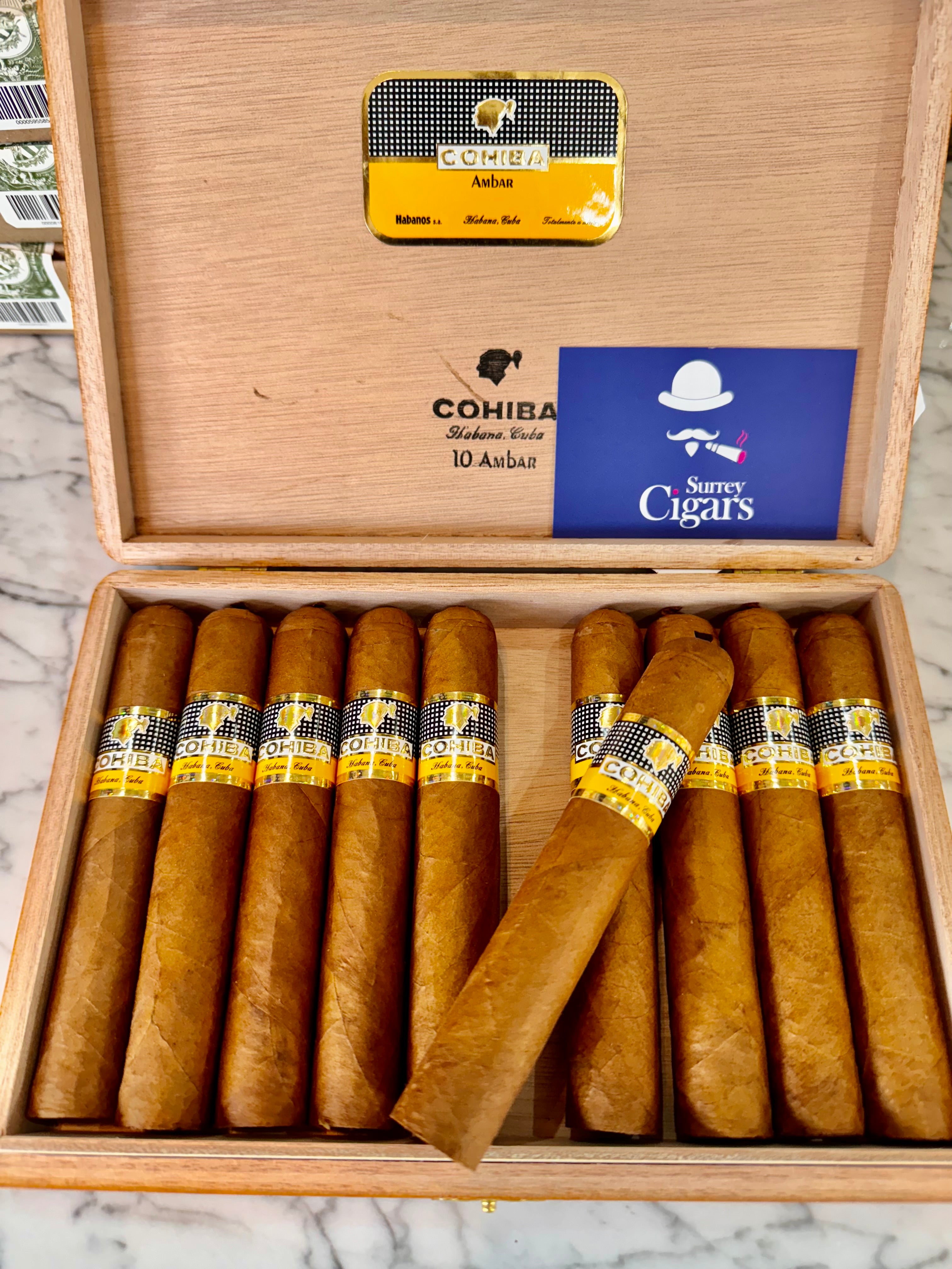 NEW Cohiba Ambar (Box of 10 Cigars) #2 Cigar of the Year 2025 by the Cigar Aficionado