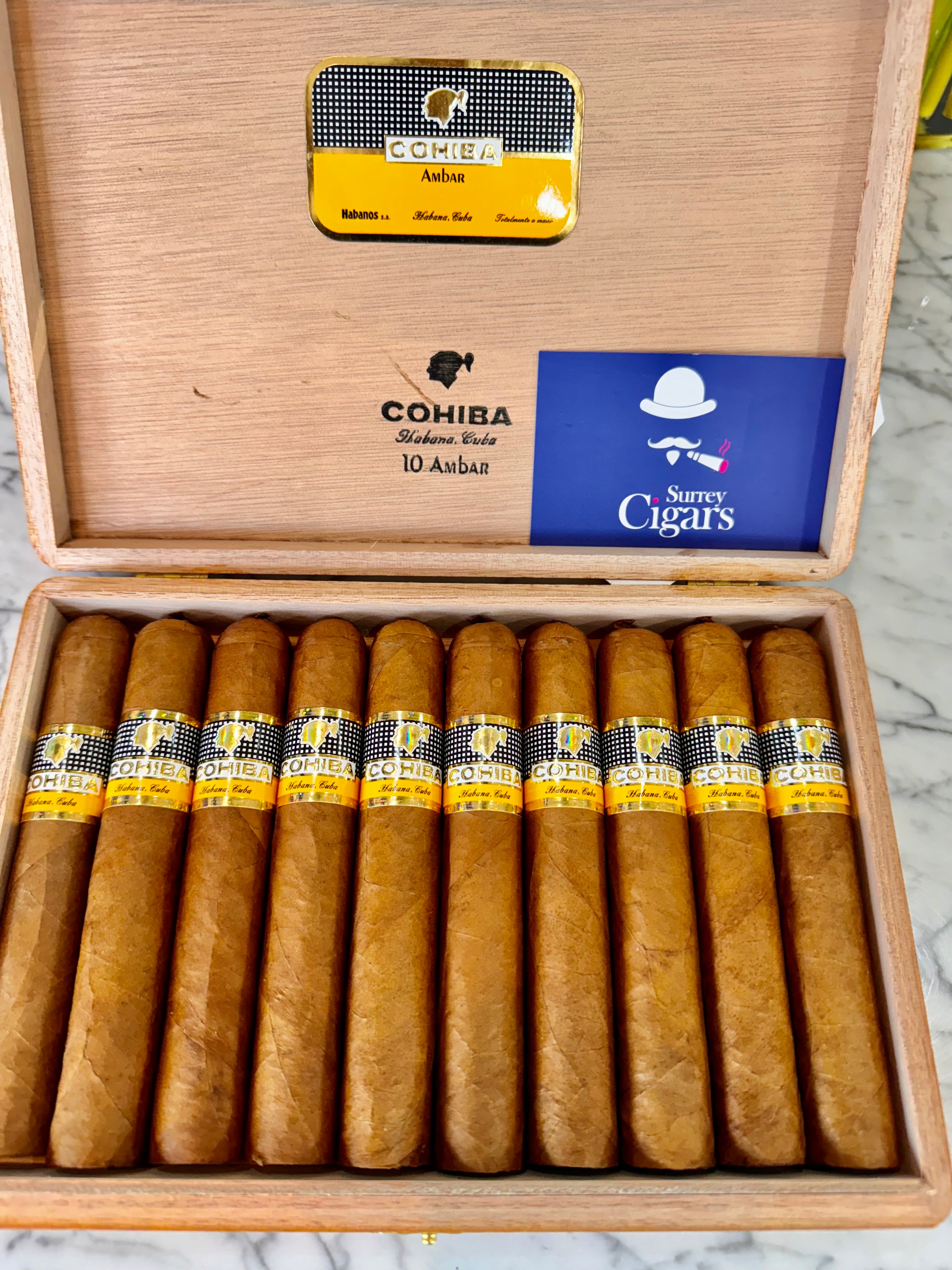 NEW Cohiba Ambar (Box of 10 Cigars) #2 Cigar of the Year 2025 by the Cigar Aficionado