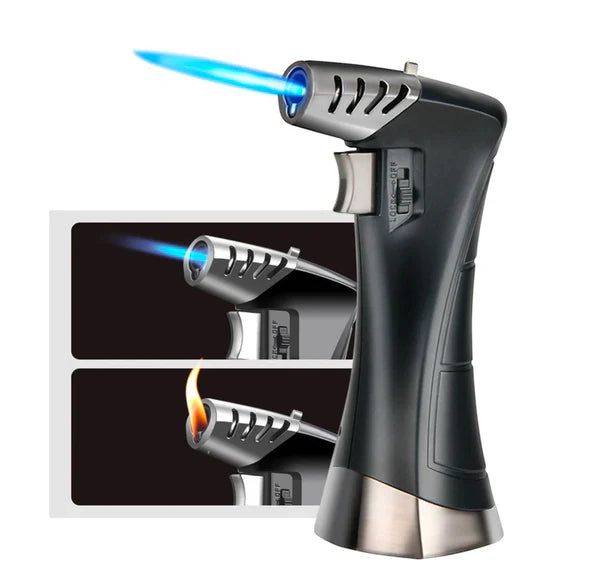 Mantis - Inferno - Dual-flame Jet and Soft Flame Table Lighter - Black Metal