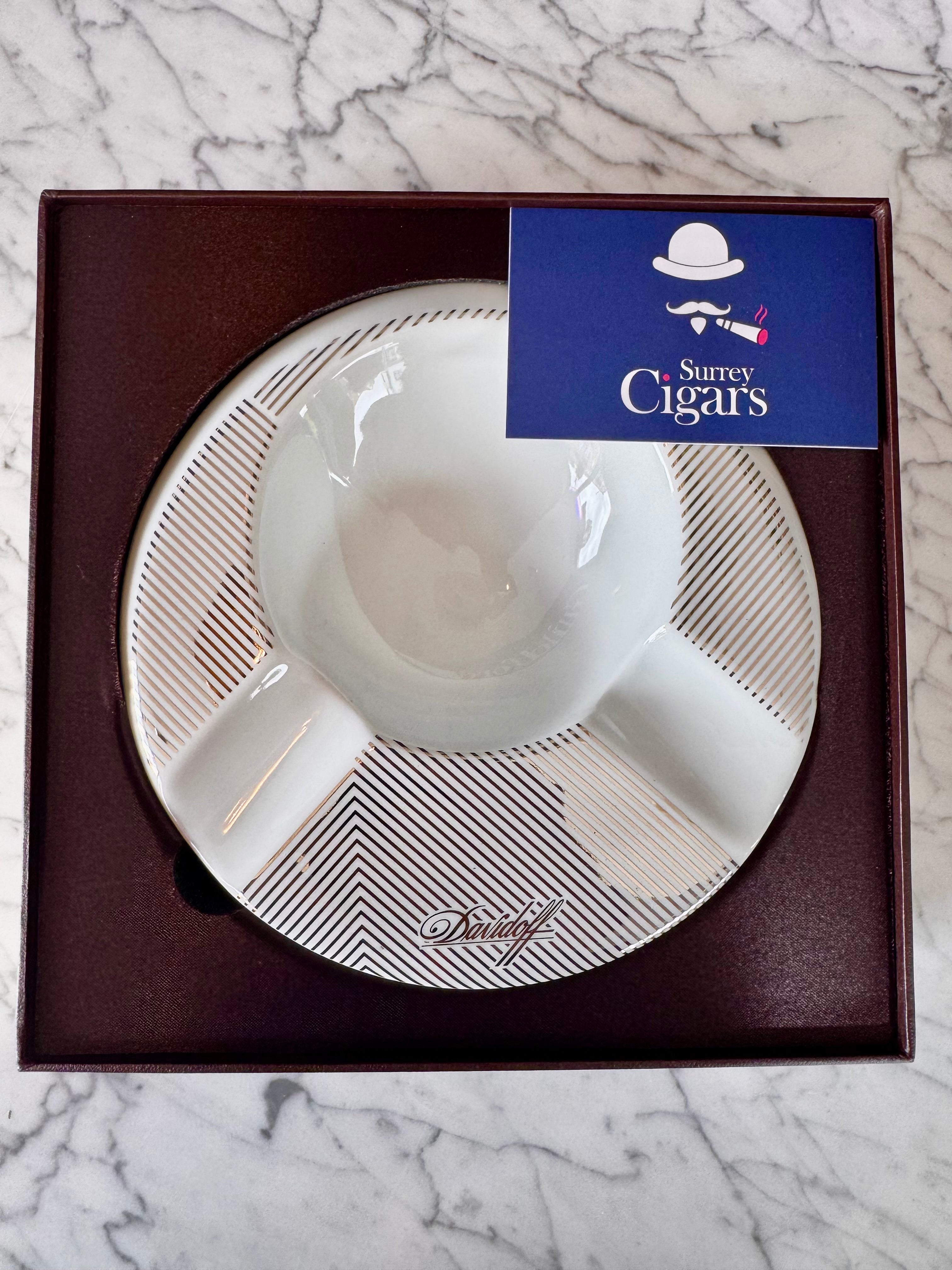 Davidoff 2 Cigar Round Porcelain Ashtray