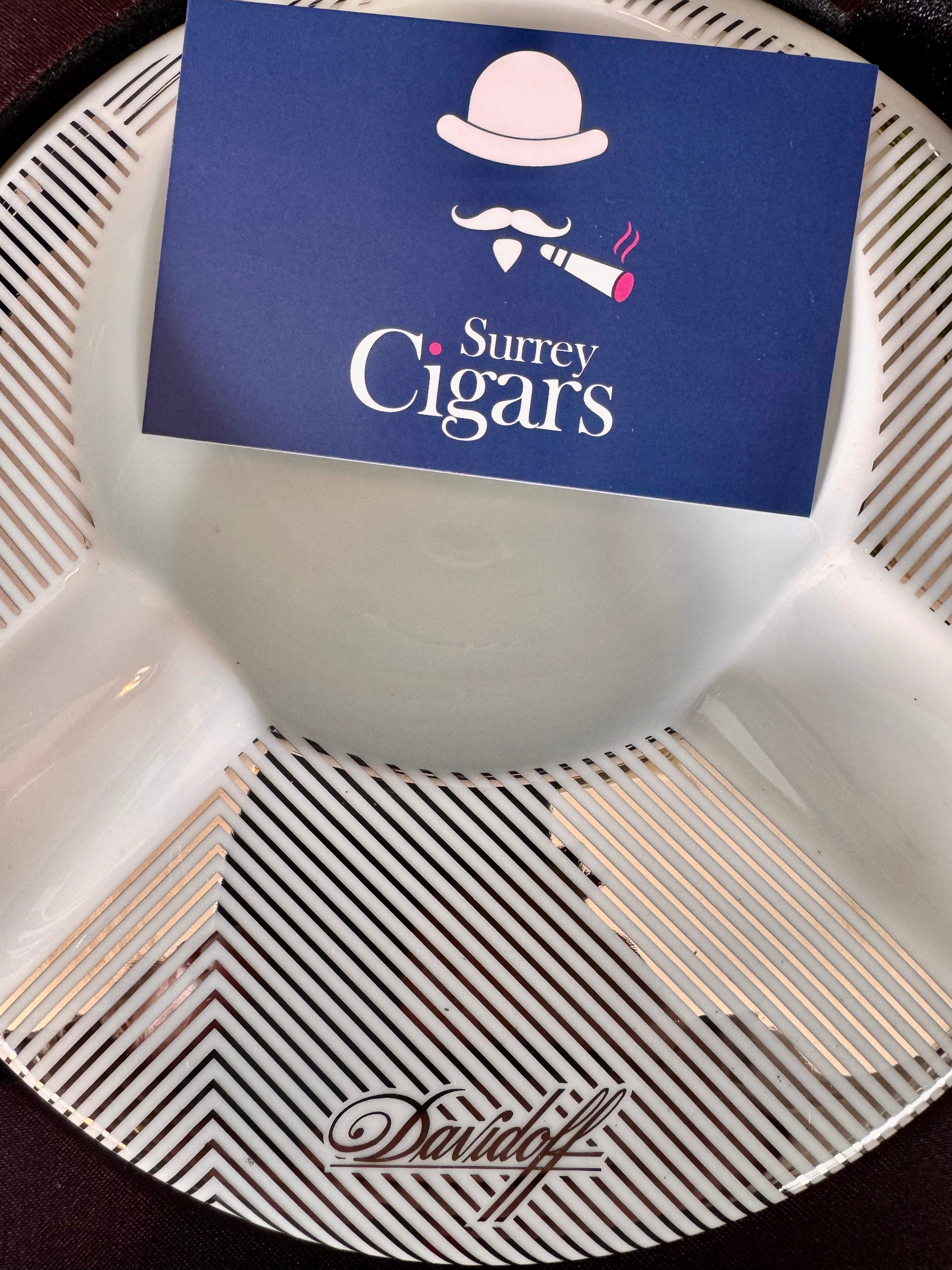 Davidoff 2 Cigar Round Porcelain Ashtray