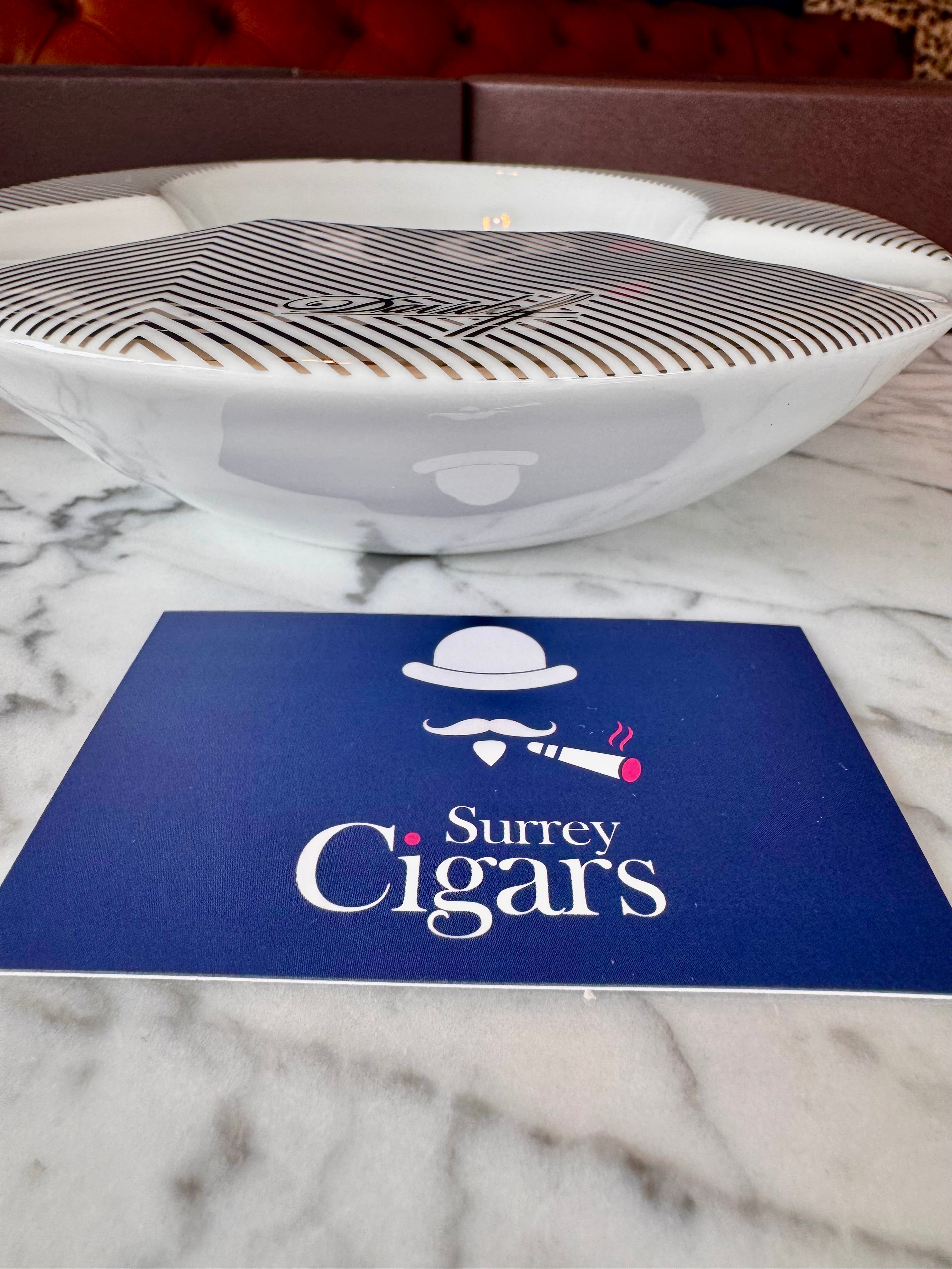 Davidoff 2 Cigar Round Porcelain Ashtray