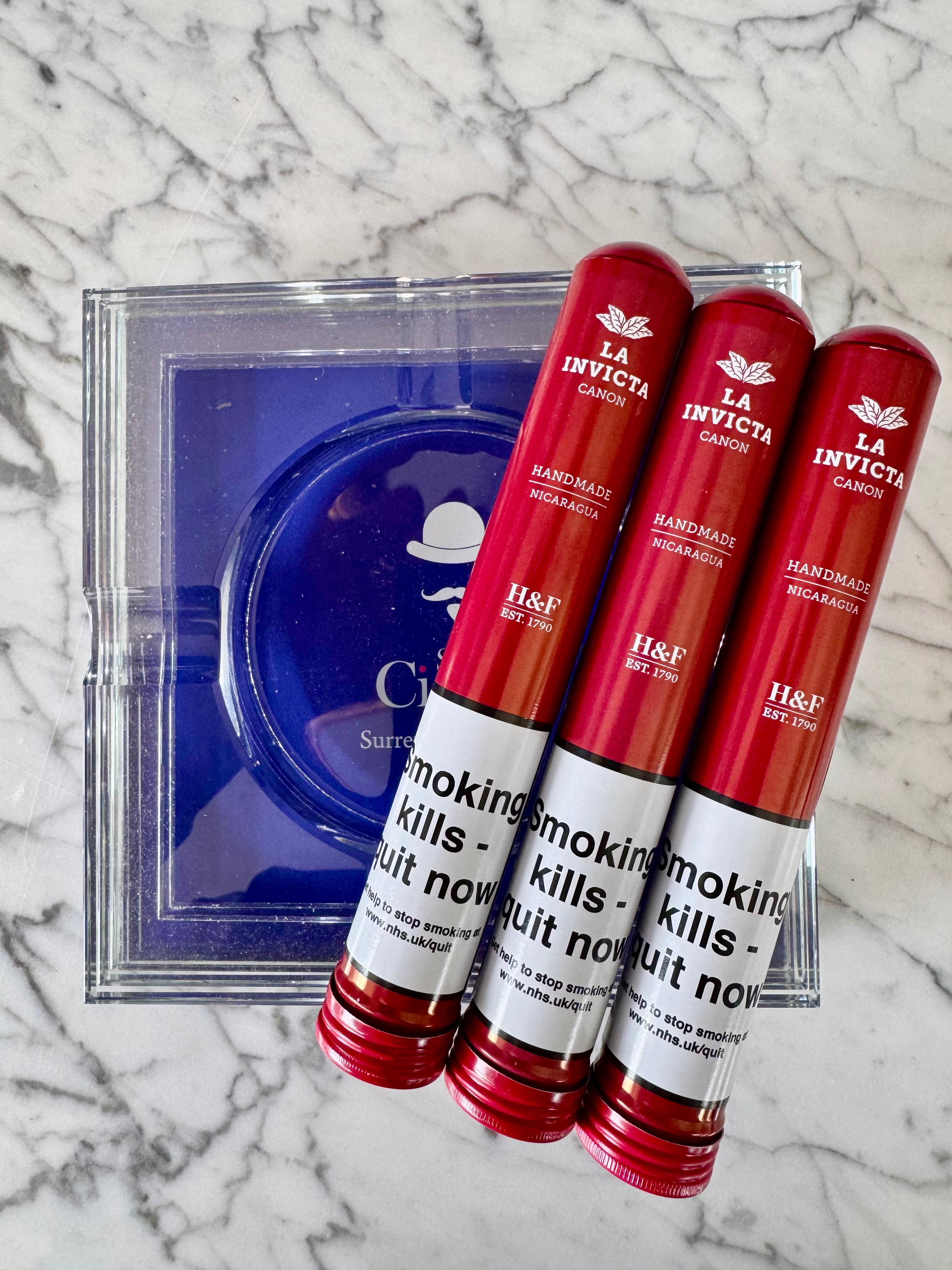 La Invicta Canon Pack of 3 tubed Cigars