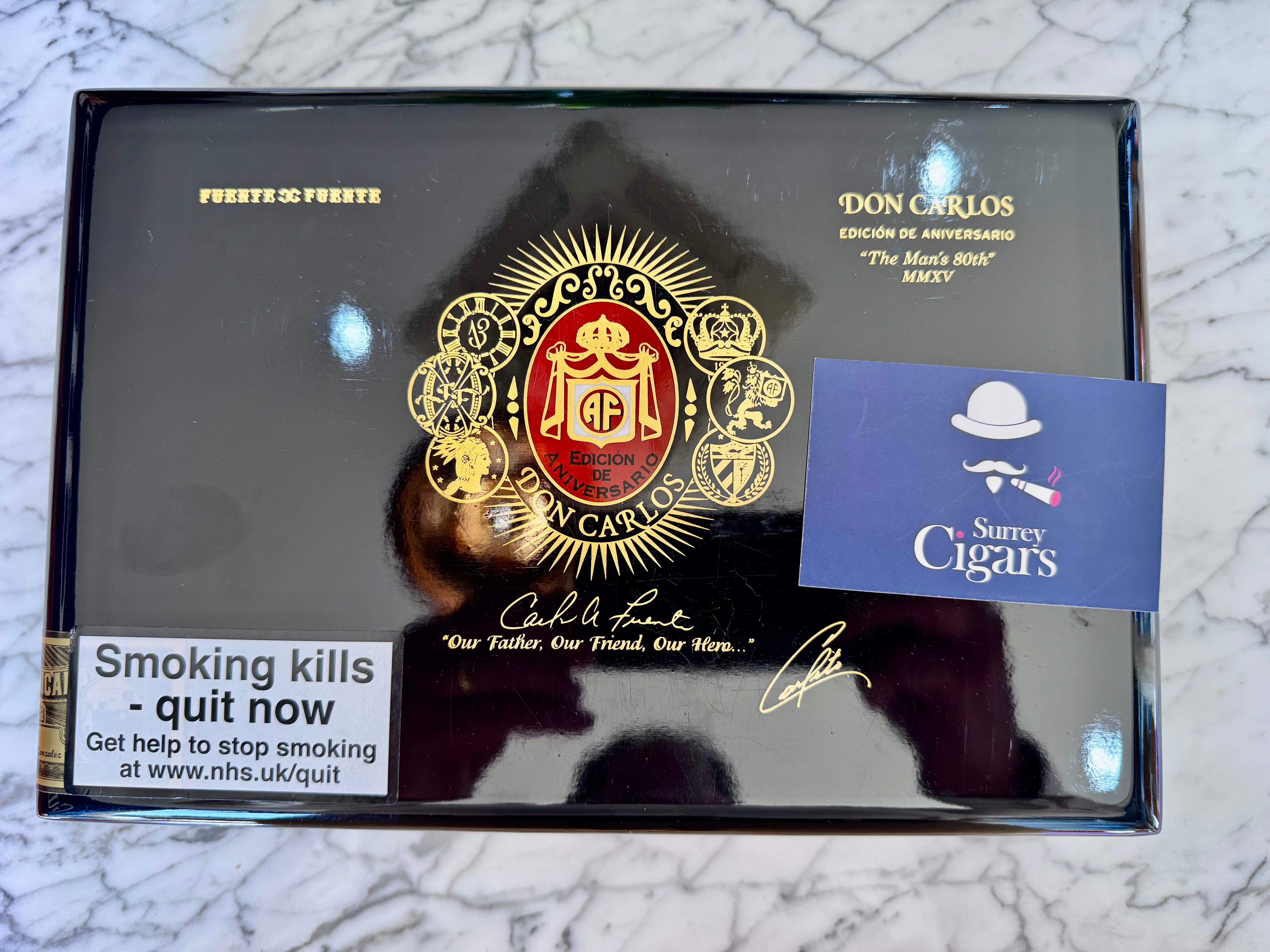 Arturo Fuente - Don Carlos Edicion De Aniversario "The Man's 80th" Personal Reserve