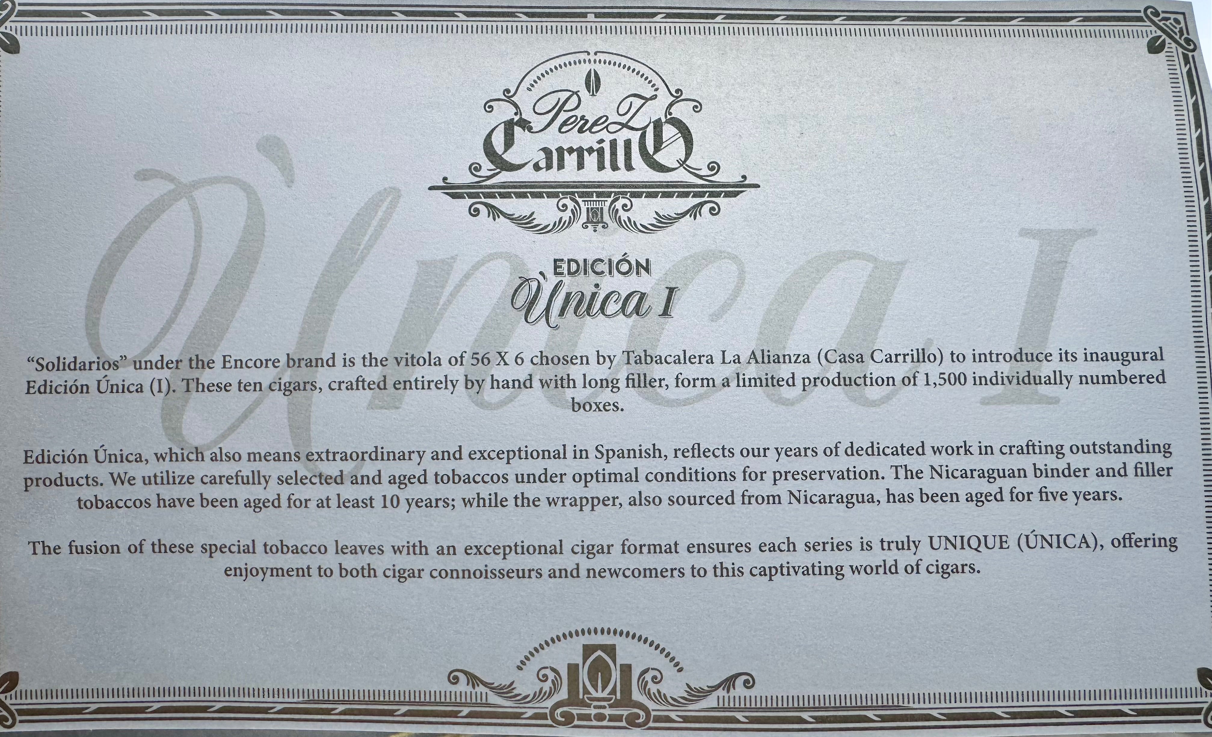 E. P. Carrillo Edicion Unica 1 Solidarios NEW Limited Edition only 1500 Boxes Worldwide 0722/1500