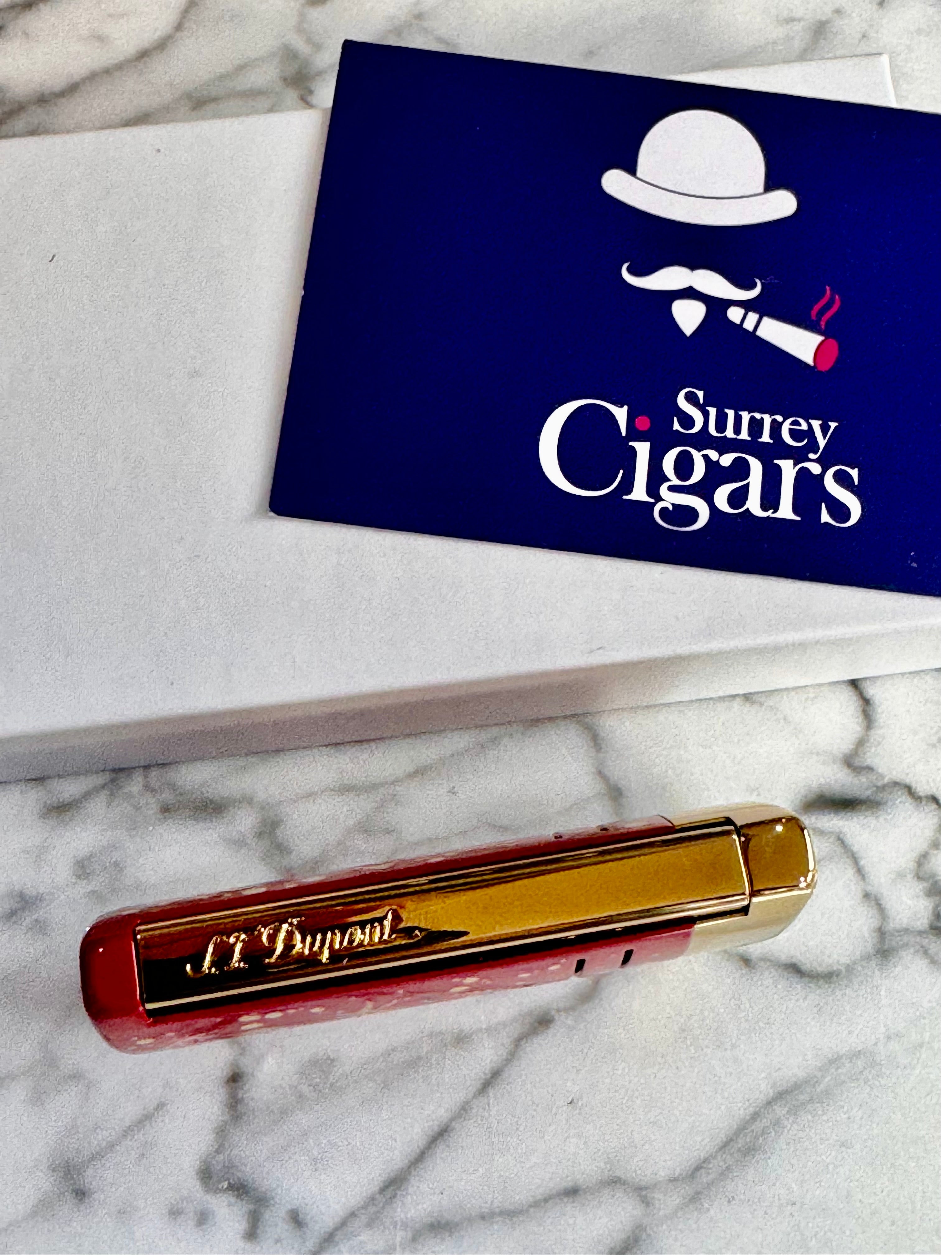 S.T. Dupont Limited Edition Maxijet Year of the Dragon Cigar Lighter (Red / Gold)