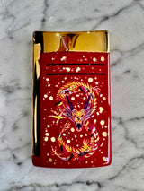 S.T. Dupont Limited Edition Maxijet Year of the Dragon Cigar Lighter (Red / Gold)