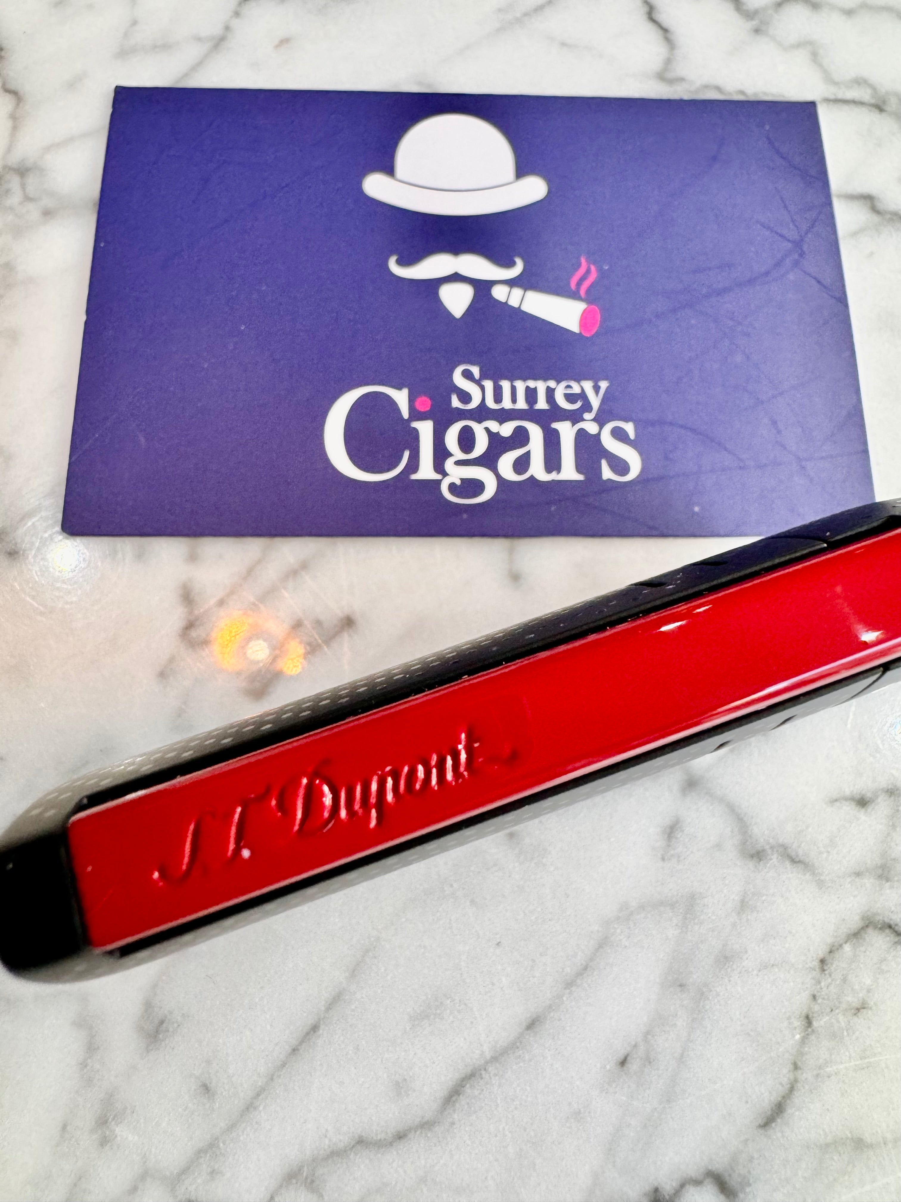 S.T. Dupont Maxijet Cigar lighter (Matt Black and Red)