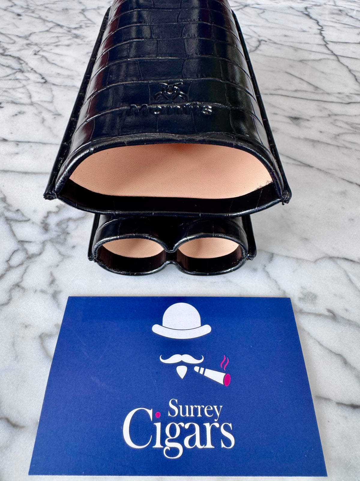 Mantis - NeoCase Croc Cigar Case for 2 Cigars - Black