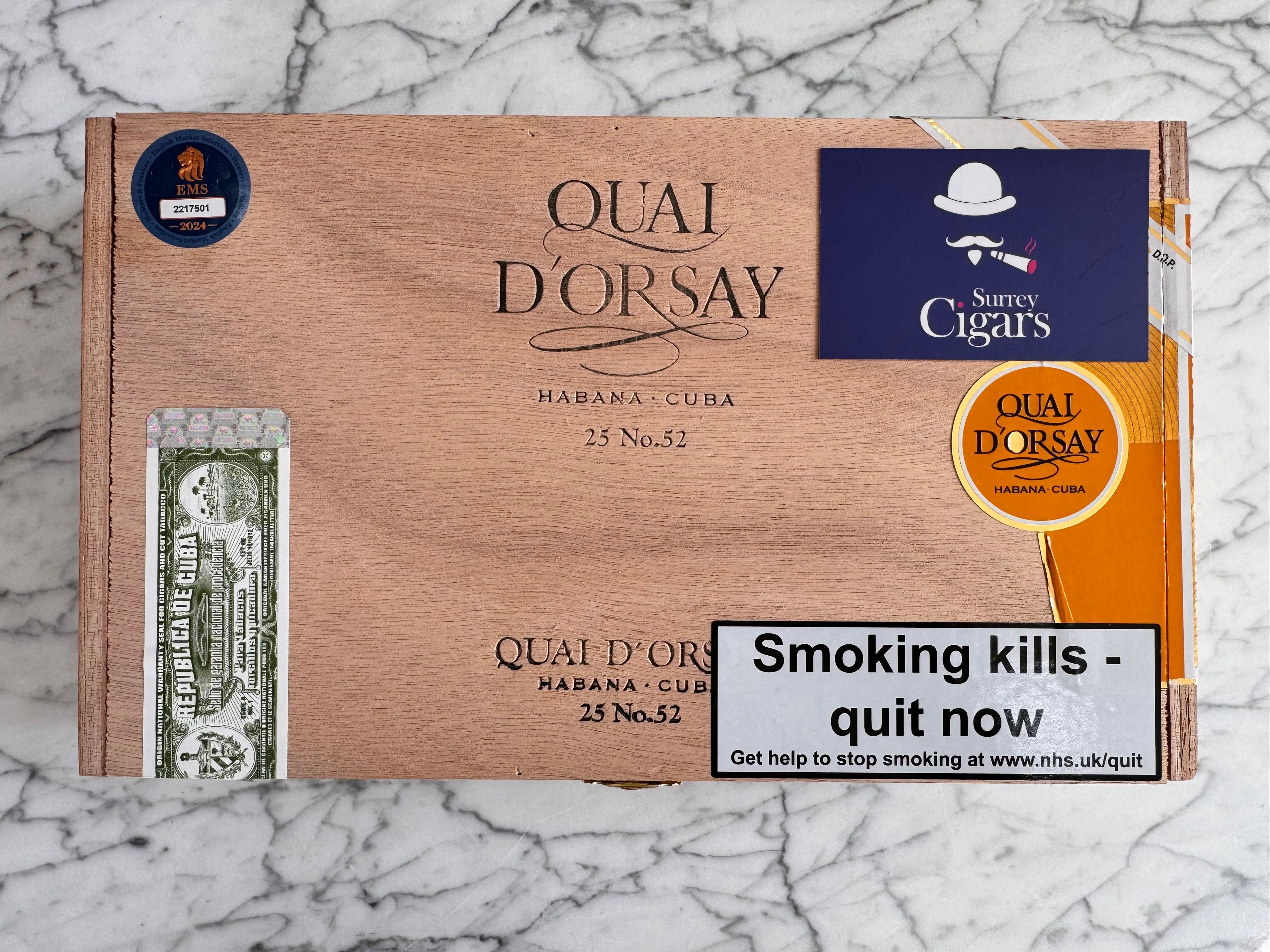 Quai D'Orsay No. 52 NEW CIGAR VITOLA JUST IN