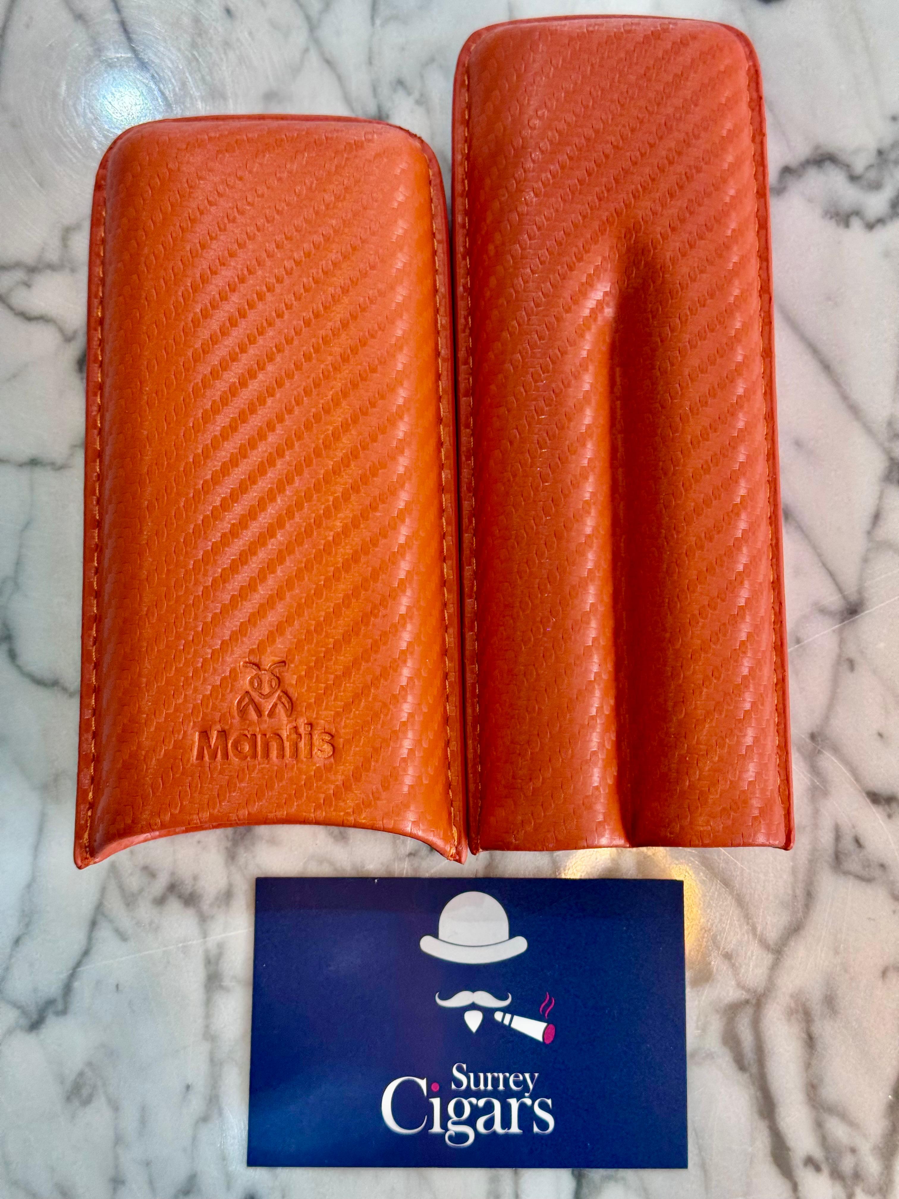 Mantis - NeoCase Carbon Series Cigar Case for 2 Cigars - Carbon Orange