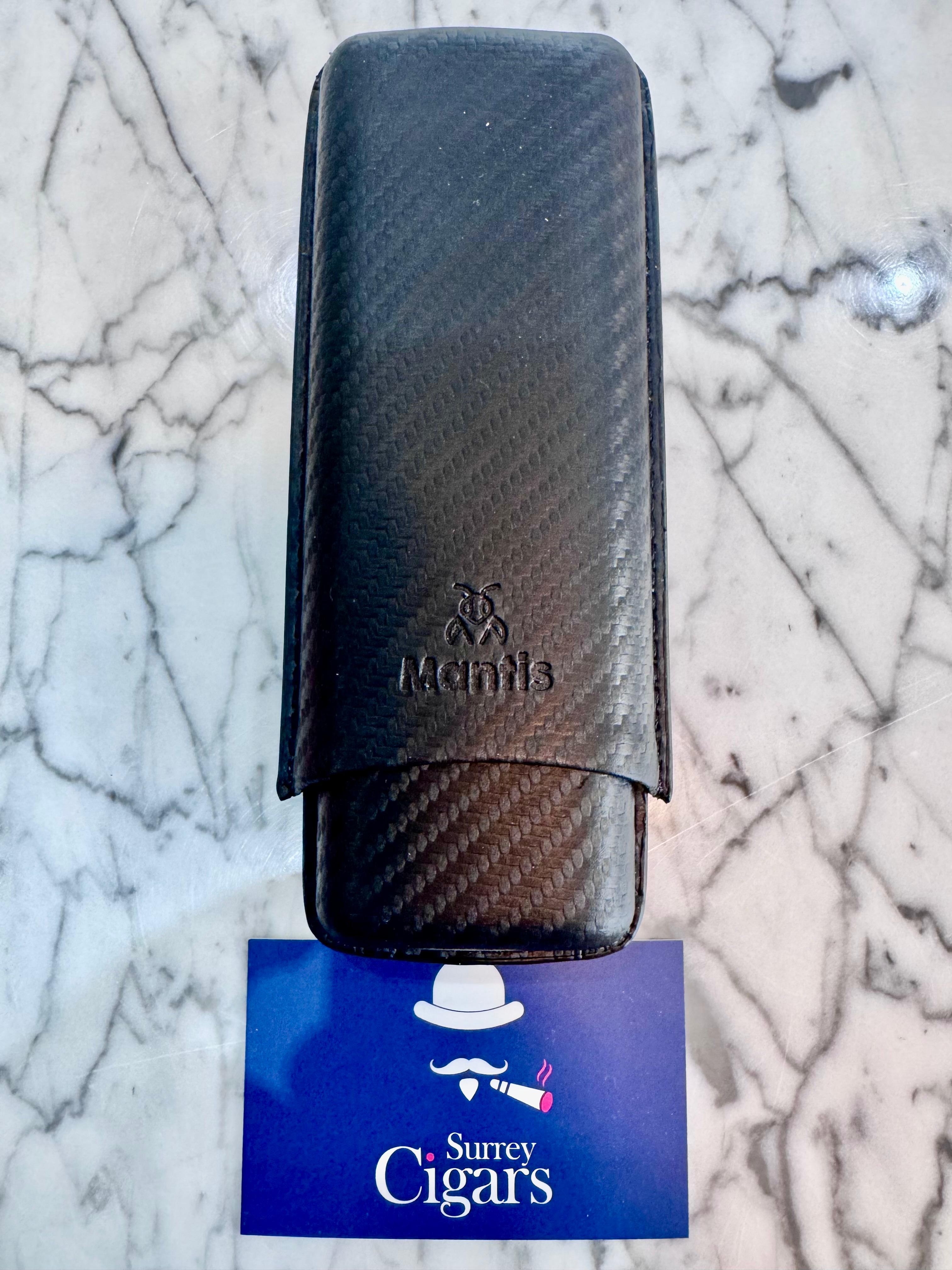 Mantis - NeoCase Carbon Series Cigar Case for 2 Cigars - Carbon Black