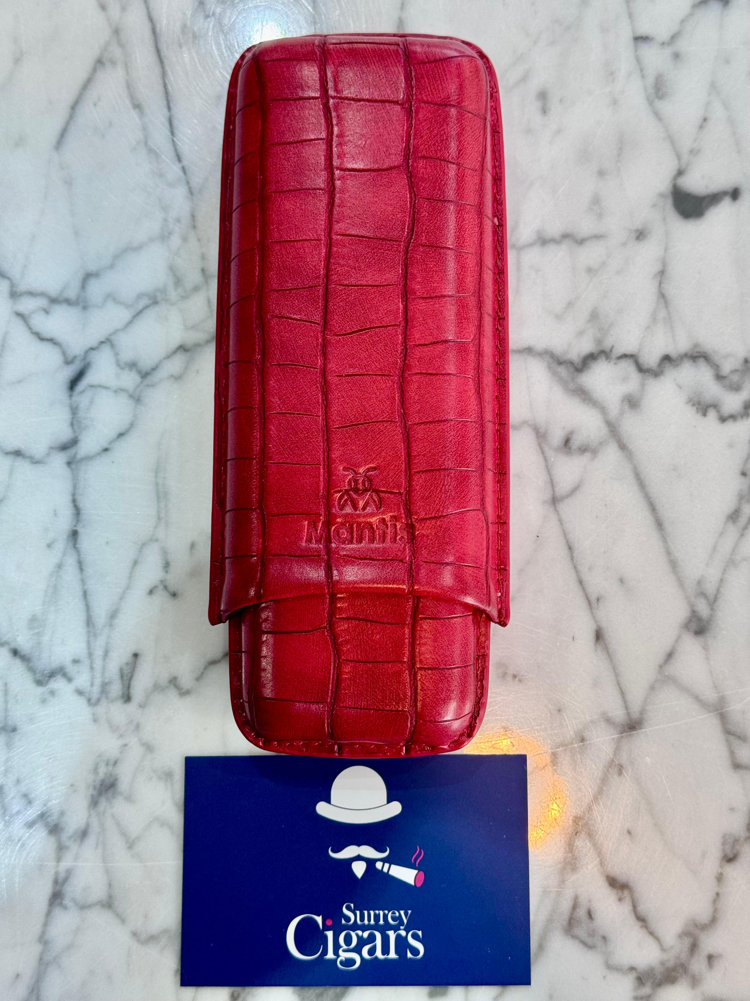 Mantis - NeoCase Croc Cigar Case for 2 Cigars - Navy Blue