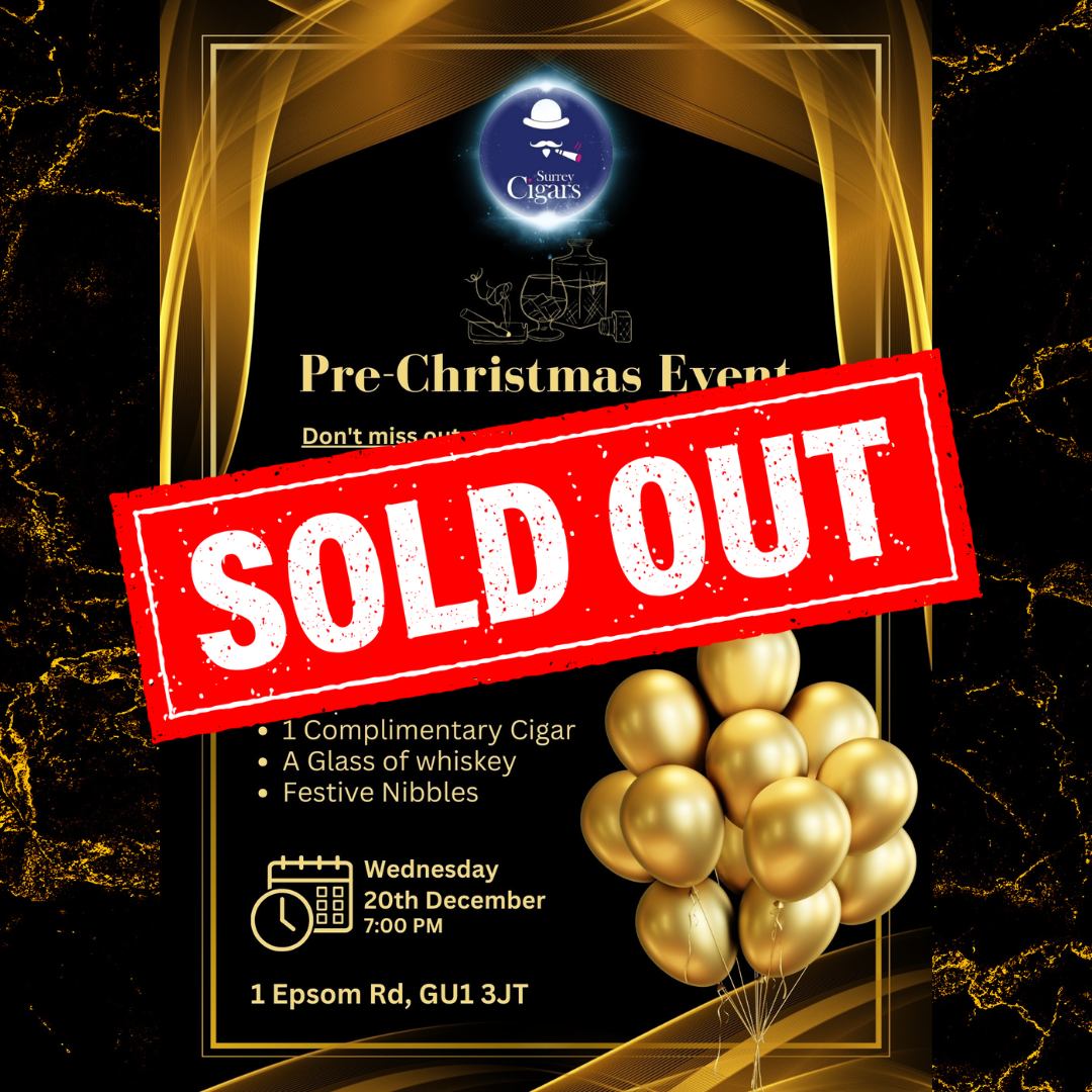 NOW SOLD OUT SORRY Pre-Christmas Drinks and Cigars at Surrey Cigars