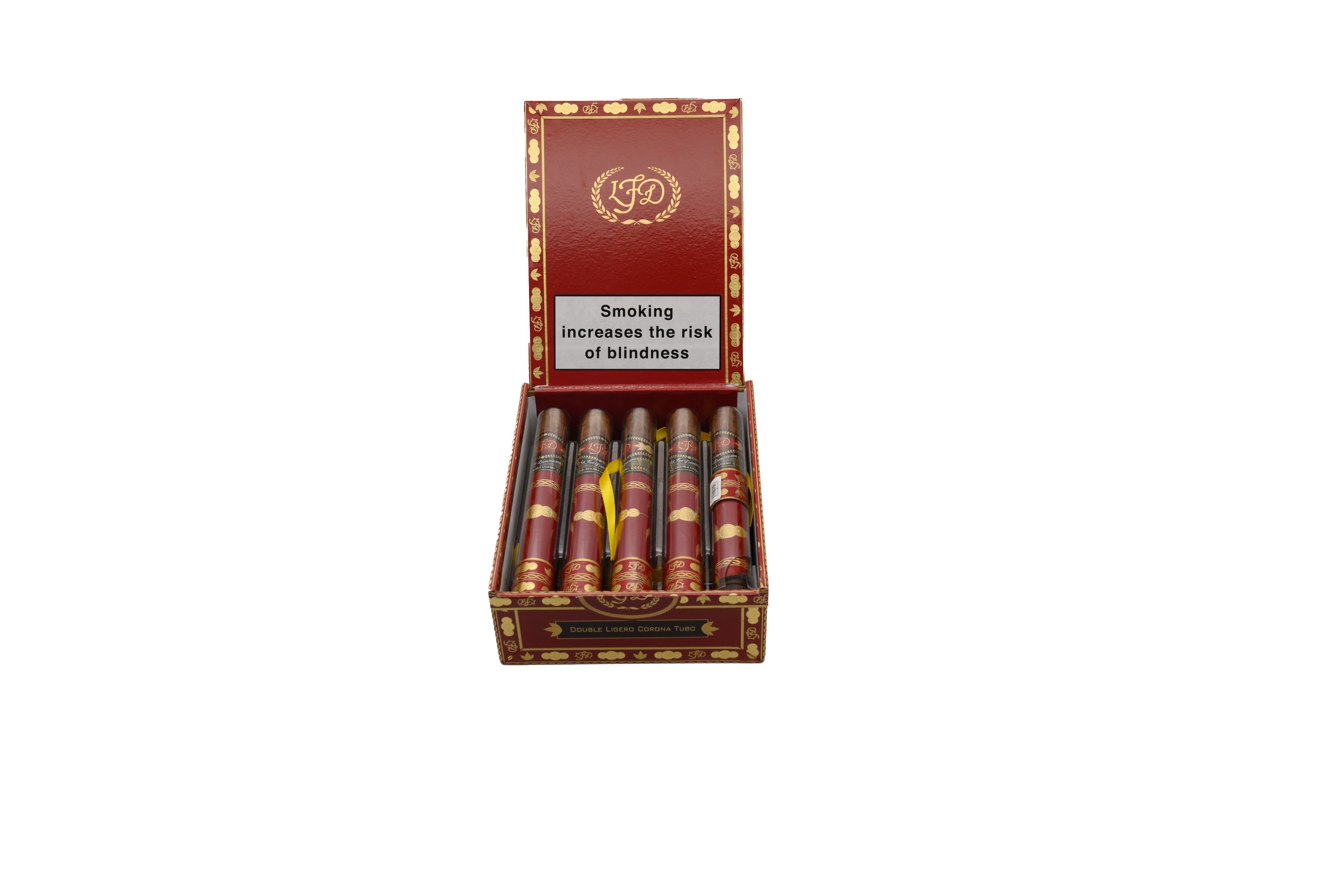 La Flor Dominicana Double Ligero Corona Crystal Tubos
