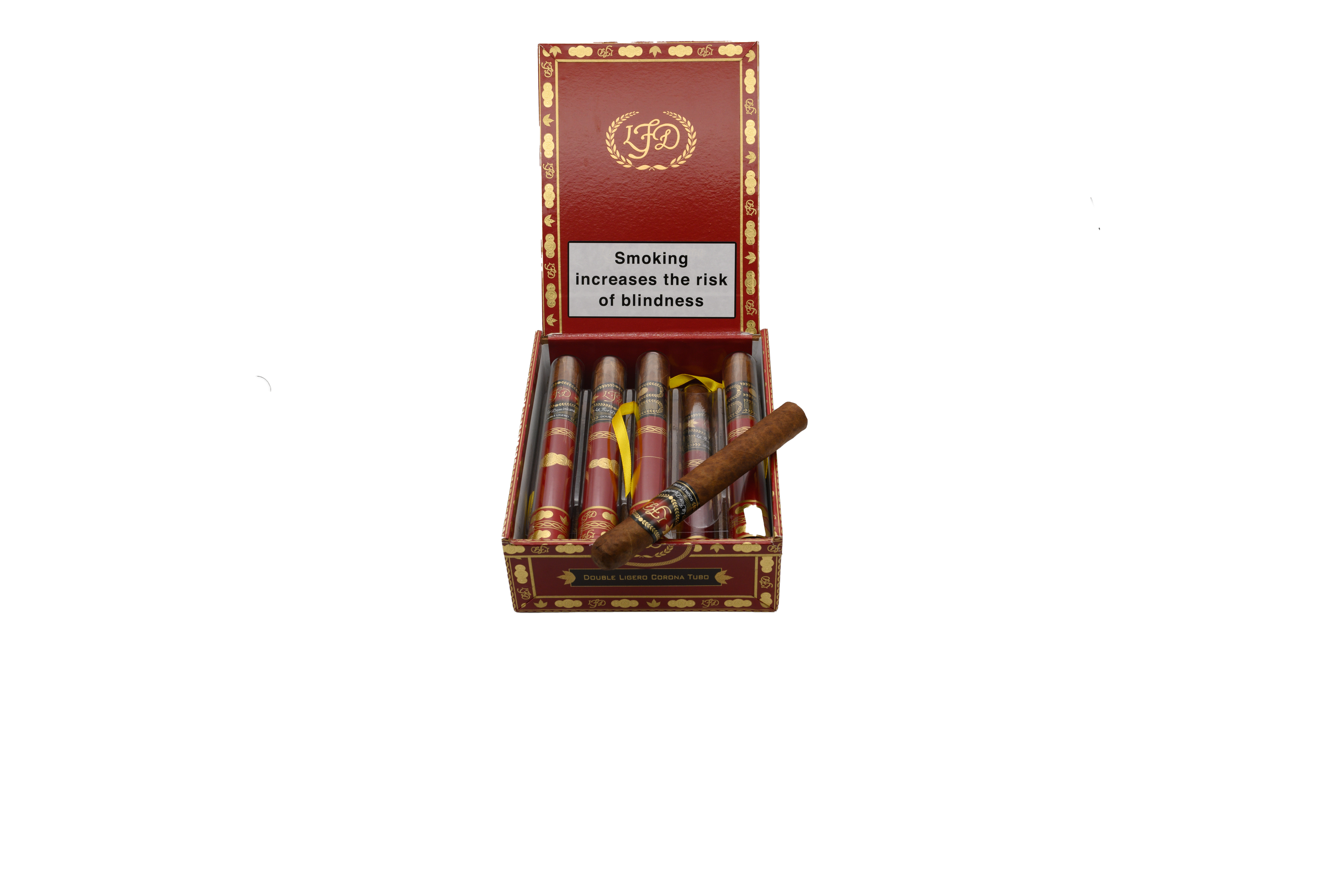 La Flor Dominicana Double Ligero Corona Crystal Tubos