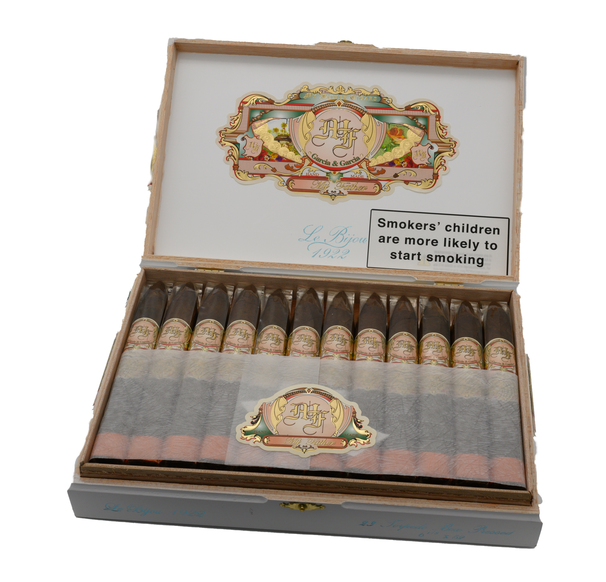 My Father Cigar Le Bijou 1922 Torpedo Box Pressed