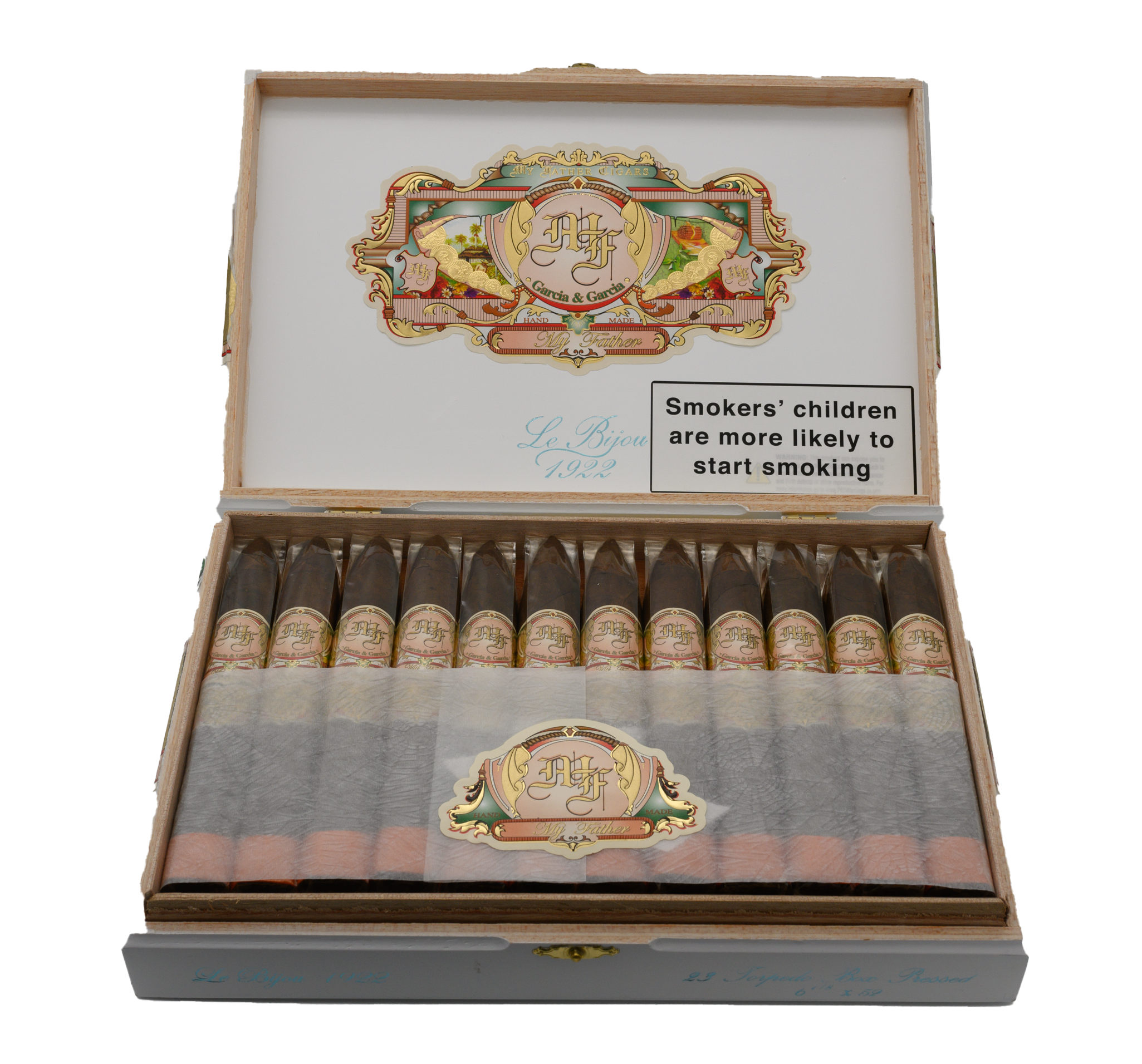 My Father Cigar Le Bijou 1922 Torpedo Box Pressed
