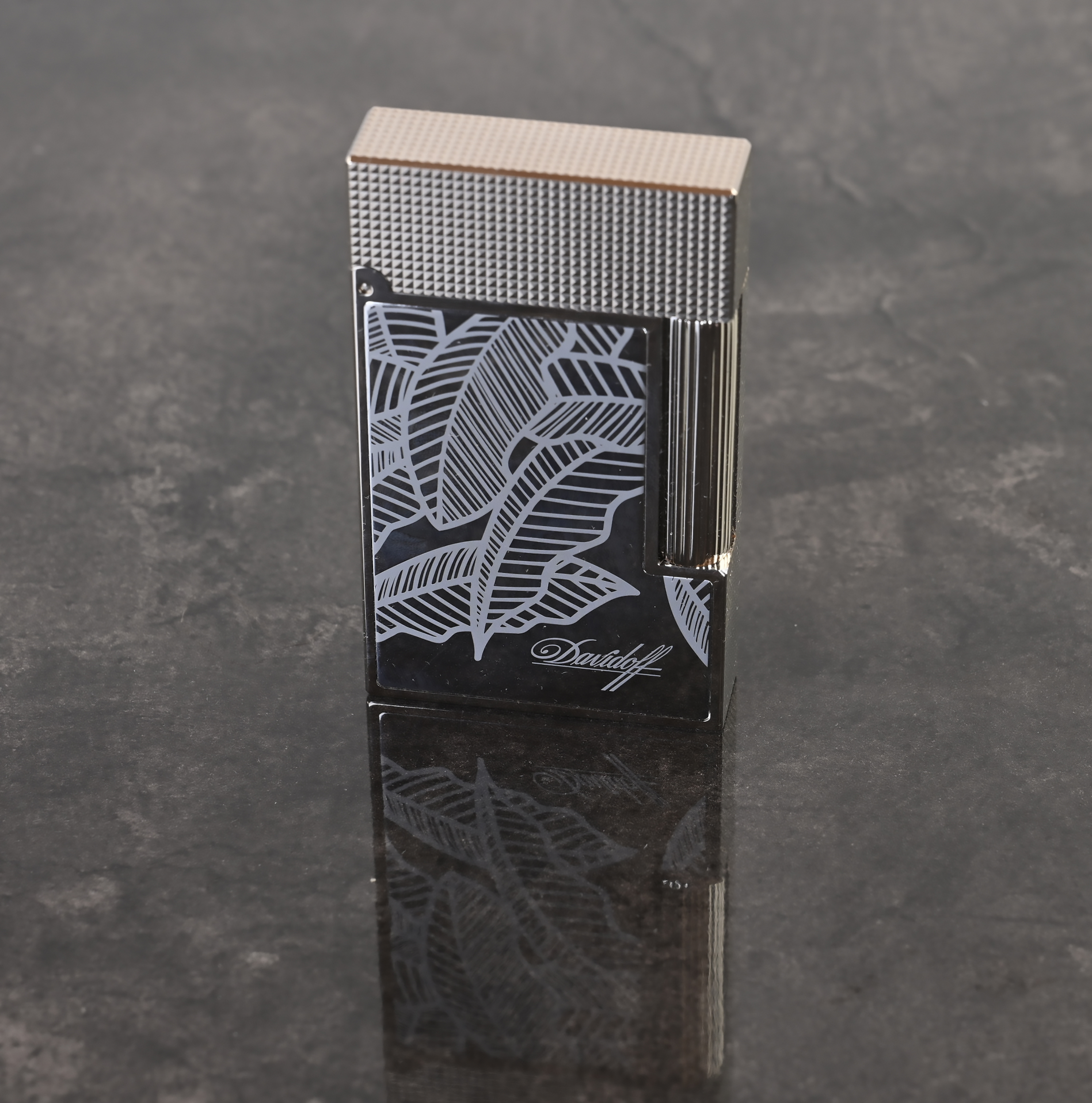 Davidoff Prestige Lighter (Palladium) - The Leaves Limited Edition (No. 002/250)