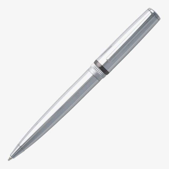 Hugo Boss Gear Ribs Ballpoint Pen Chrome