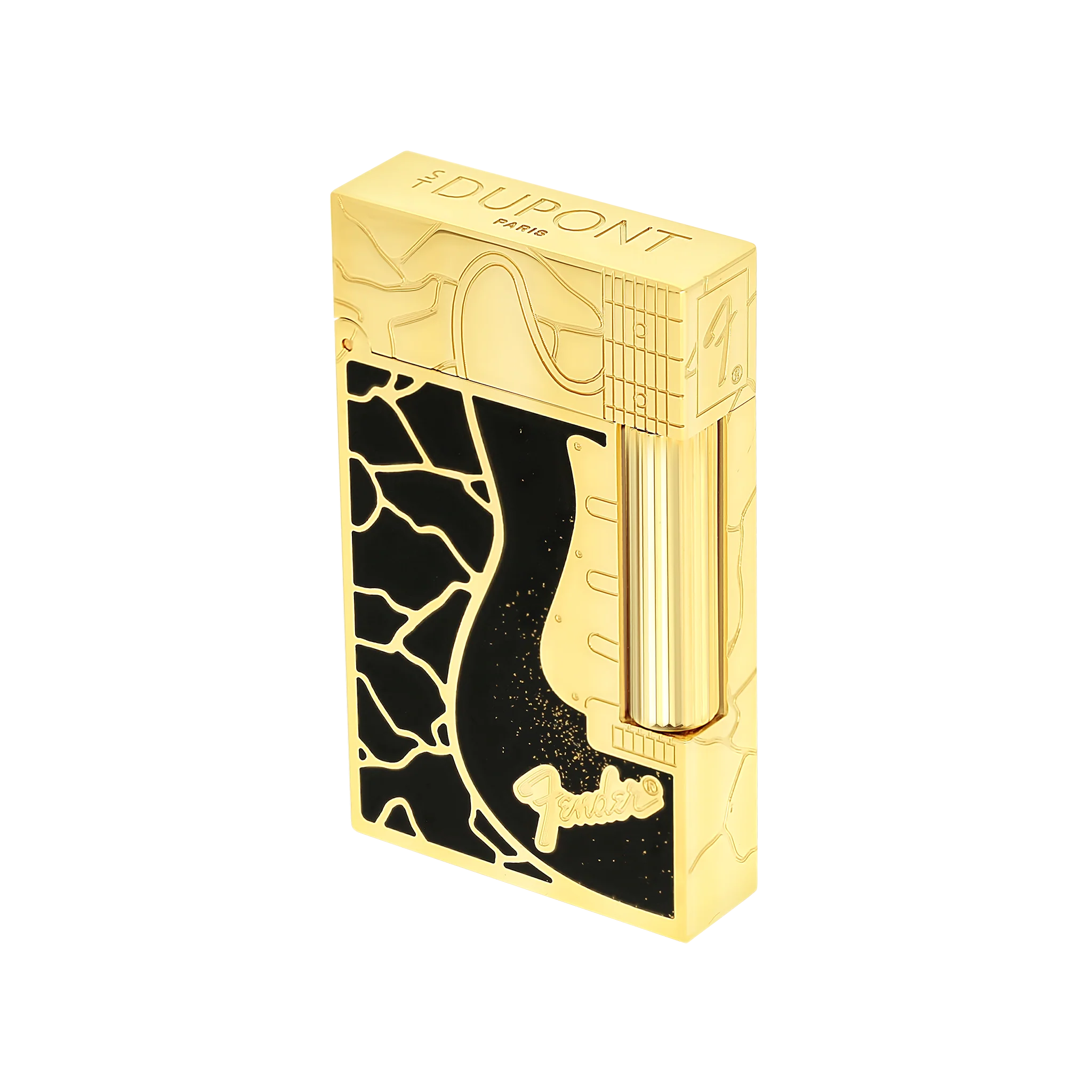S.T. Dupont x Fender Ligne 2 Double flame Lacquered lighter fender black REF: C16025CL