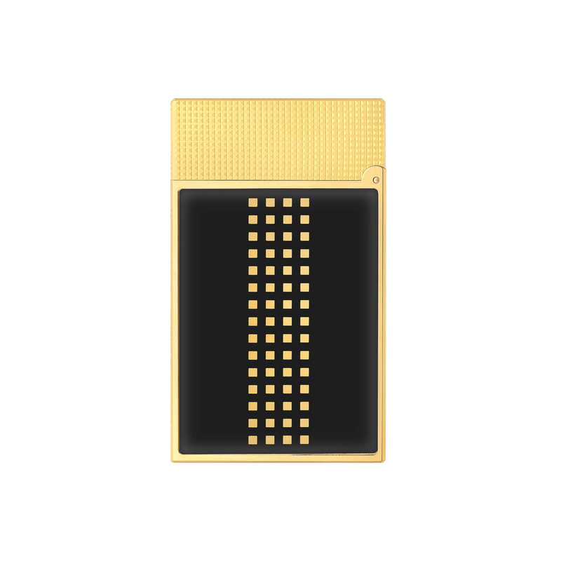 Le Grand S.T. Dupont Mixed Lacquered lighter Cohiba Behike Gold / black REF: C23003CL