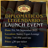 The Italian New Edición Regional release Diplomáticos Legendario Launch Event  ONLY 20 SPACES