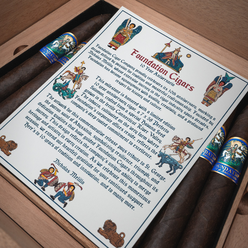 Foundation Cigar Company – 10 Year Anniversary Cigar Box of 10 Cigars