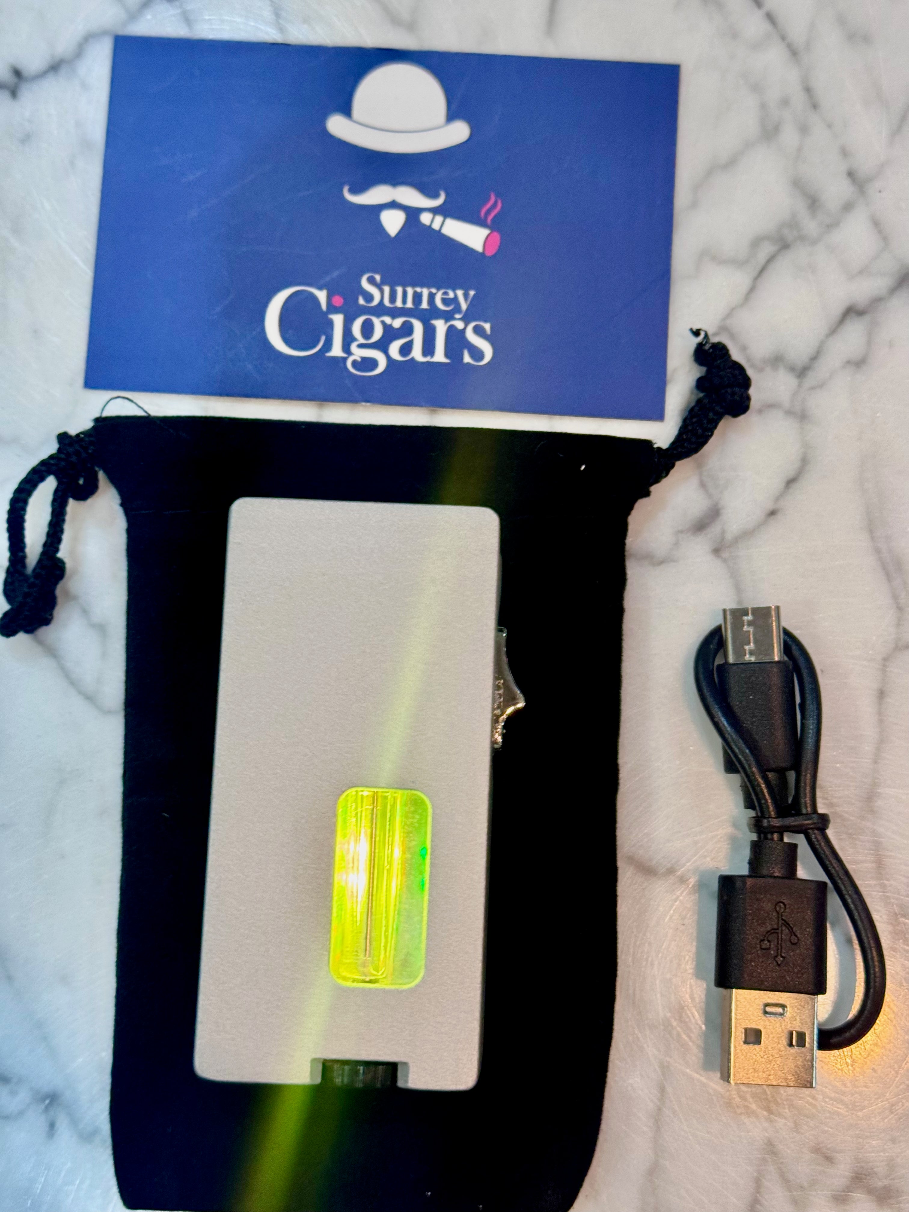 Mantis - Blazeline - 7 Jet soft Flame gravity induction ignition Lighter  - Silver