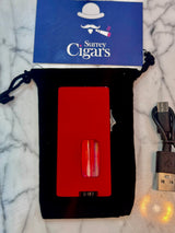 Mantis - Blazeline -  7 Jet soft Flame gravity induction ignition Lighter  - Red