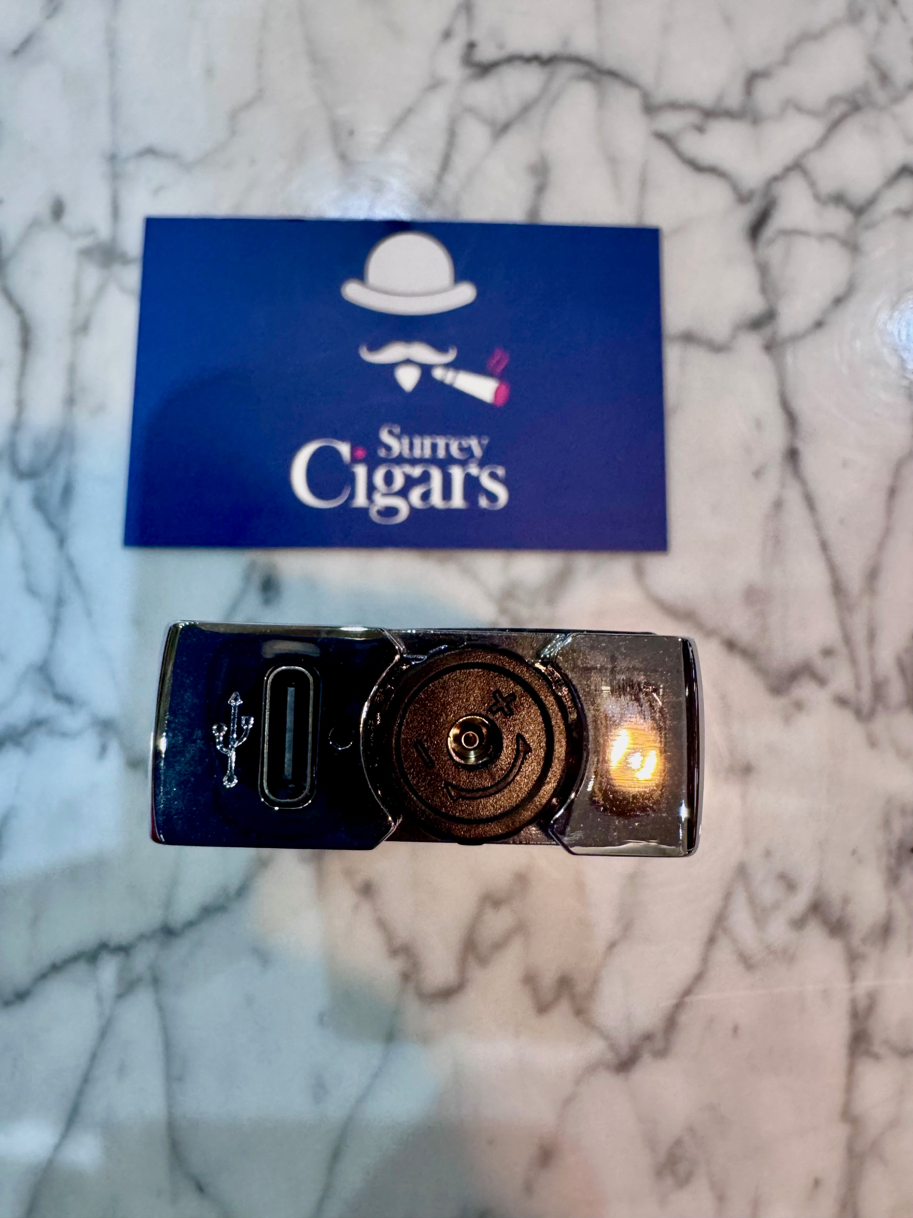 Mantis - Blazeline CFX - 7 Jet soft Flame gravity induction ignition Lighter  -  Carbon Fibre Silver