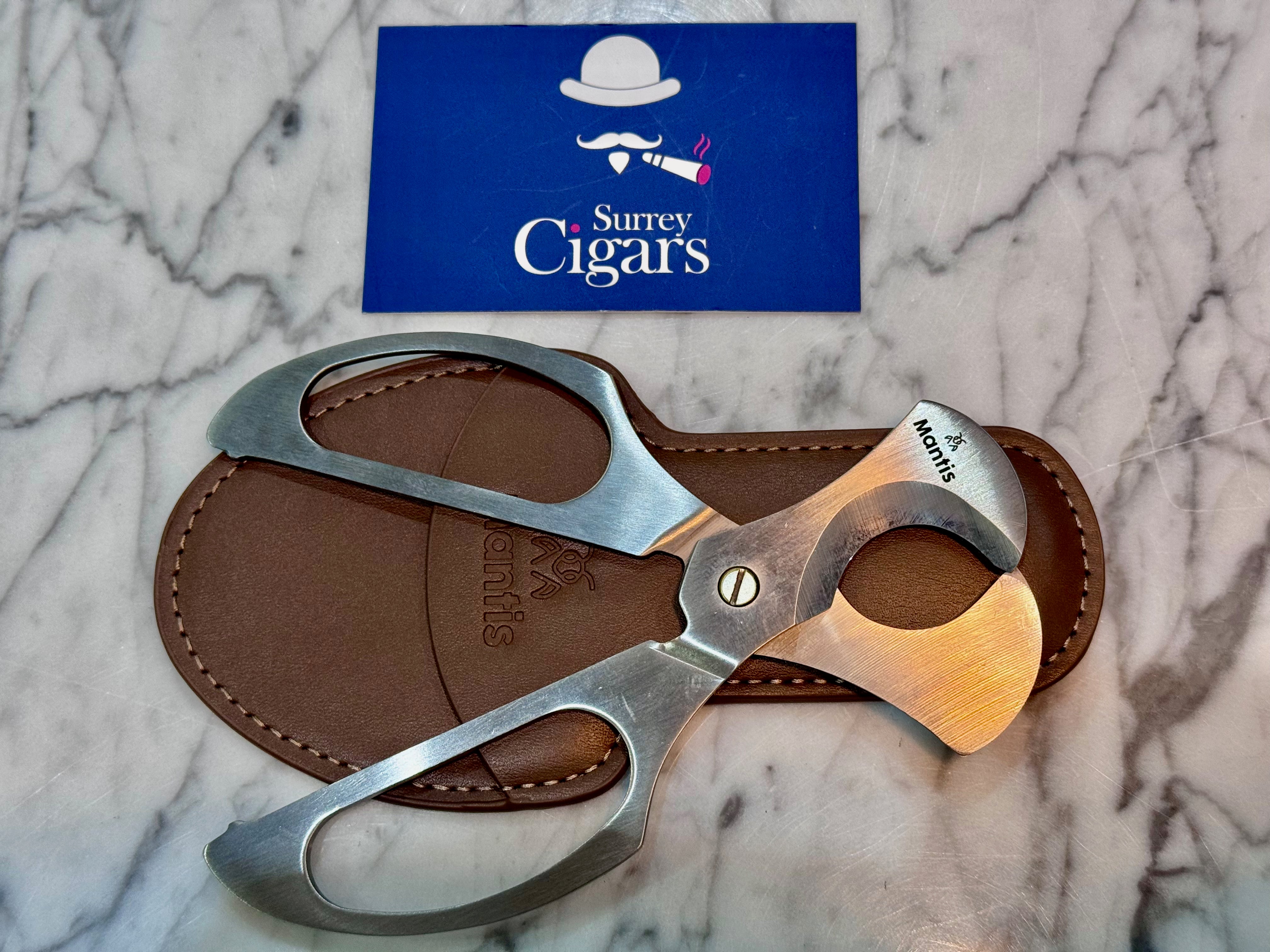 Mantis - Katanami - Table Cigar Cutter Scissors and Pouch