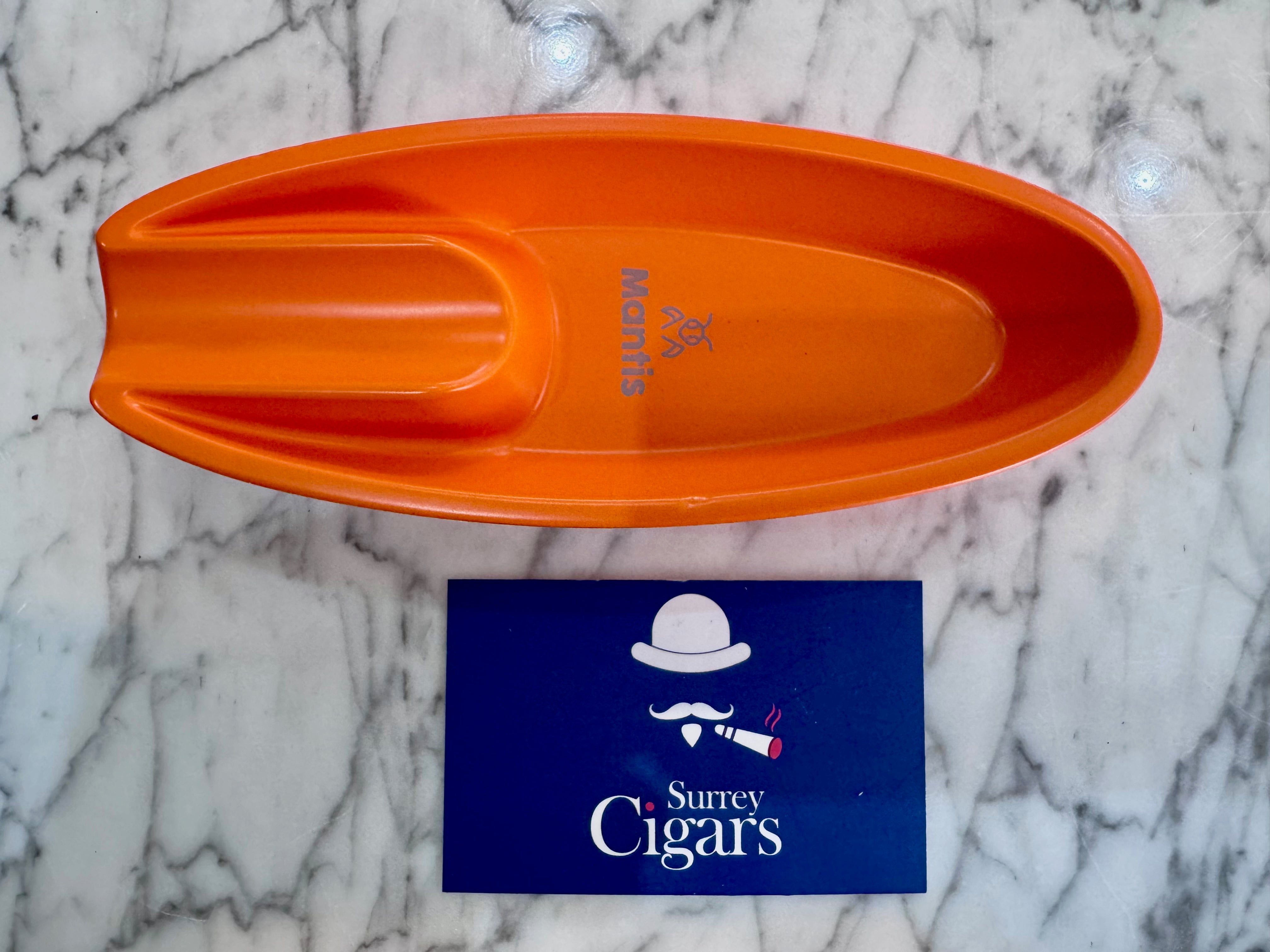 Mantis - Streamline - Metal and Ceramic Ashtray - Orange