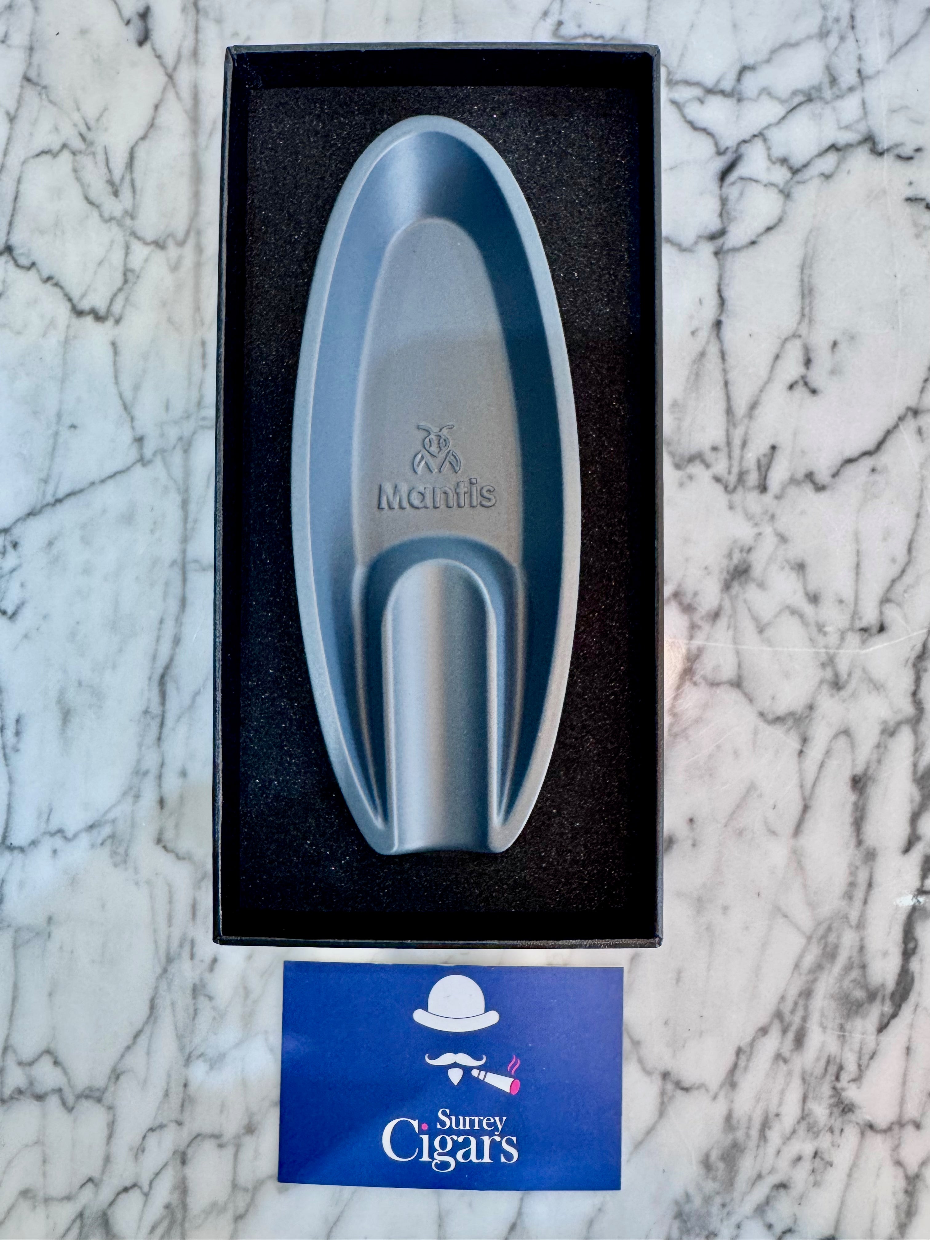 Mantis - Streamline - Metal and Ceramic Ashtray - Matte Grey Salvia